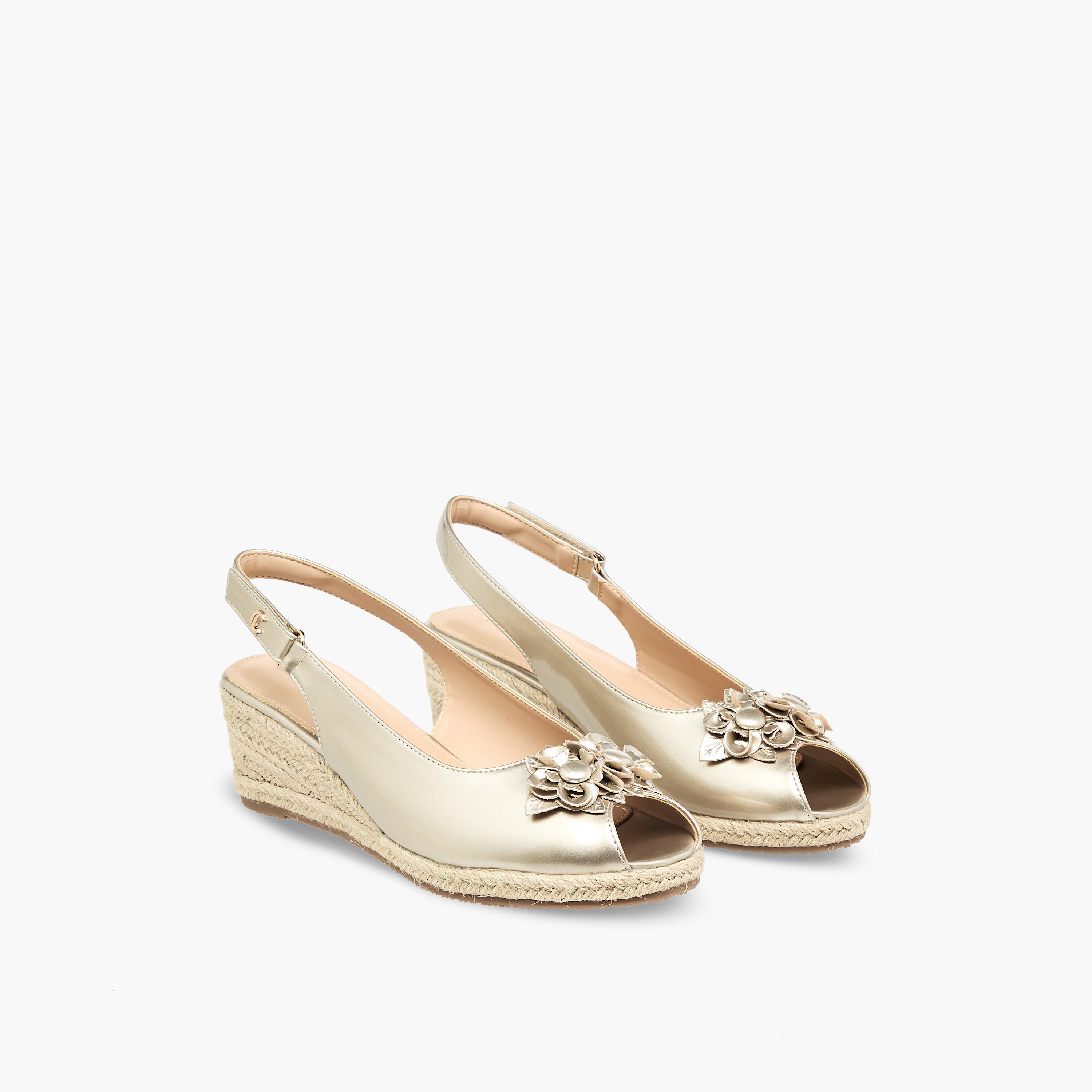 Le Confort Women Wedge Heel Peep Toe Sandals-women-shoes-sandals-heeled-image-1