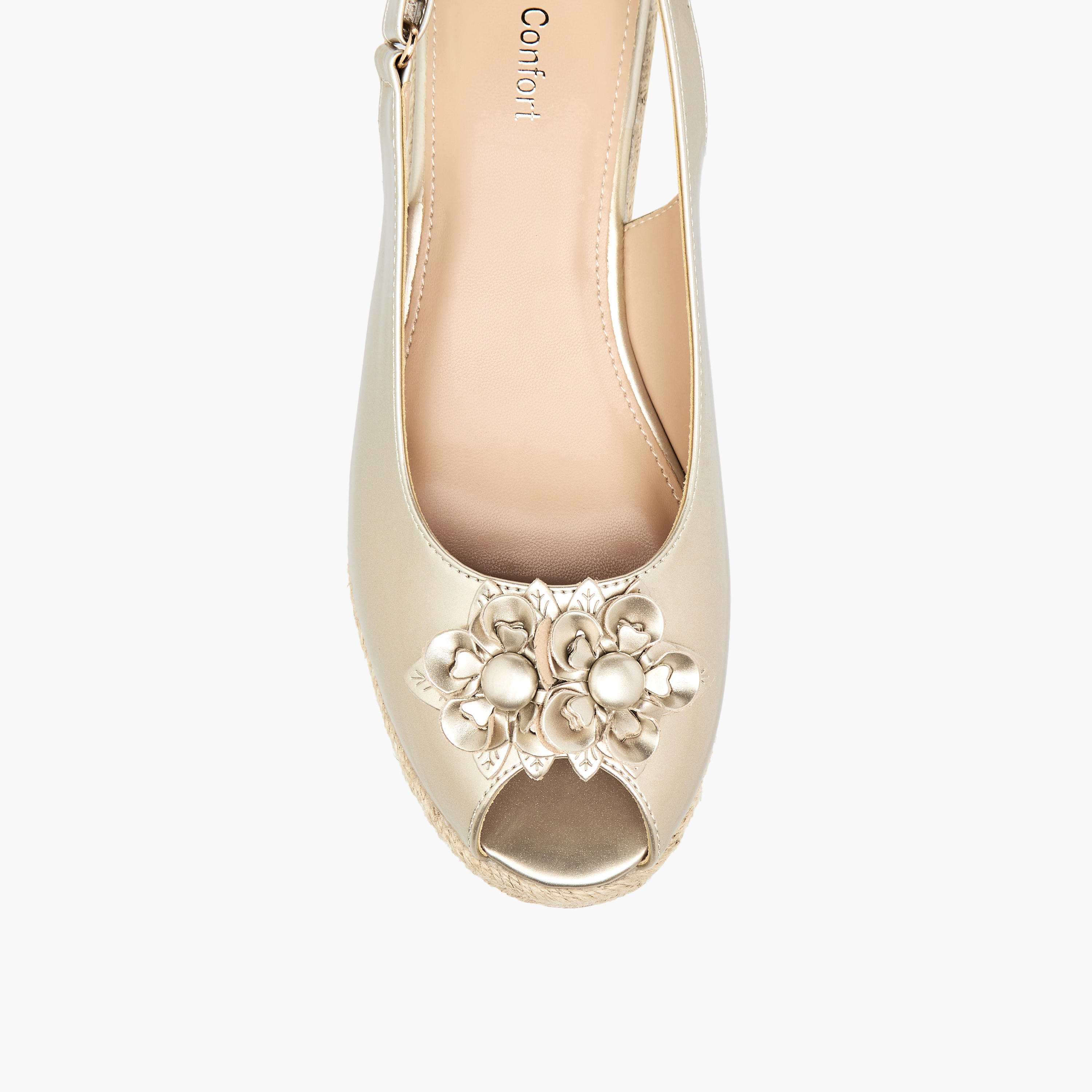 Le Confort Women Wedge Heel Peep Toe Sandals-women-shoes-sandals-heeled-image-4