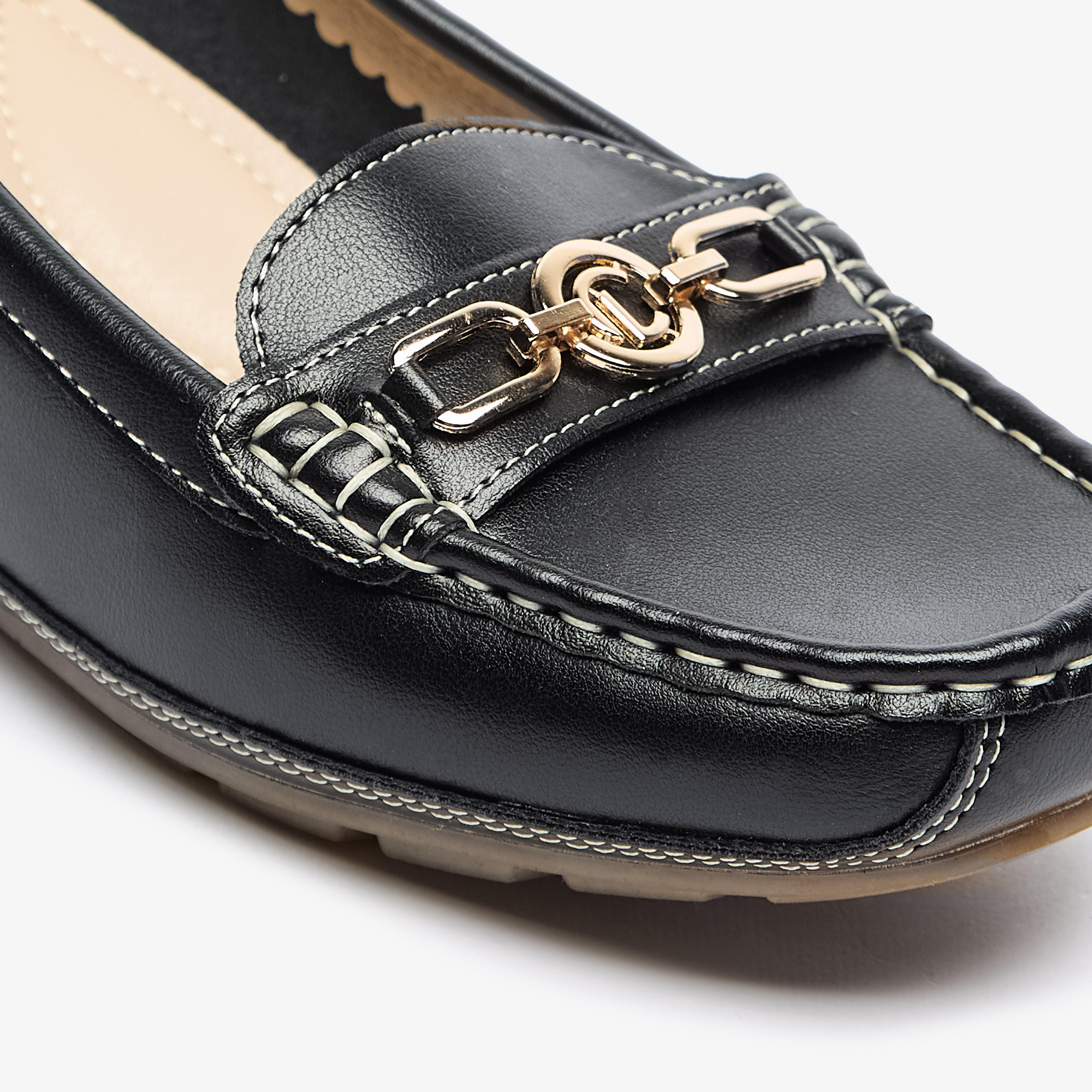 Le Confort Metal Accent Comfort Loafers with Wedge Heels-women-shoes-loafersandmoccasins-image-5