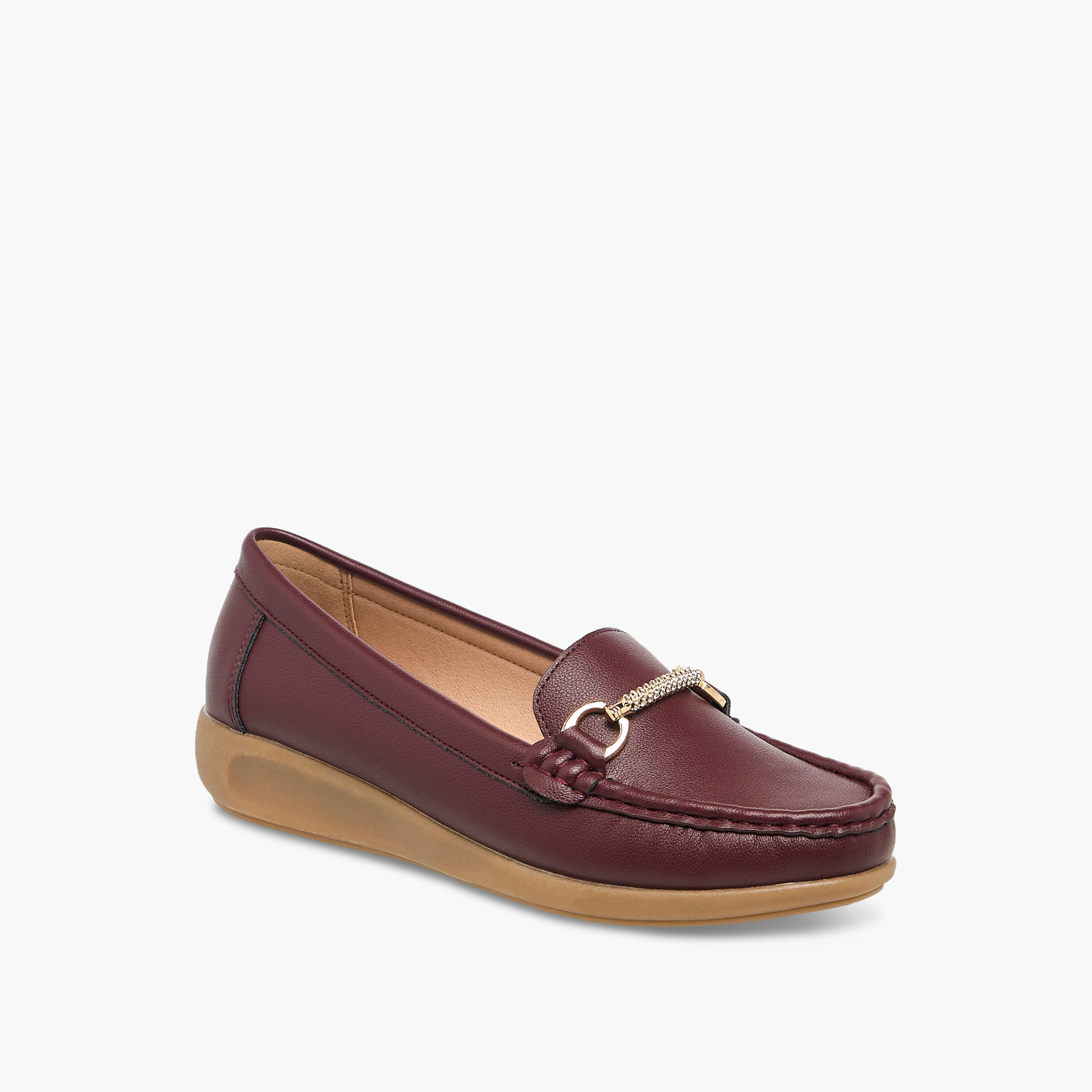 Flora Bella Womens' Slip-On Loafers with Metallic Accent-women-shoes-flats-loafers-image-2