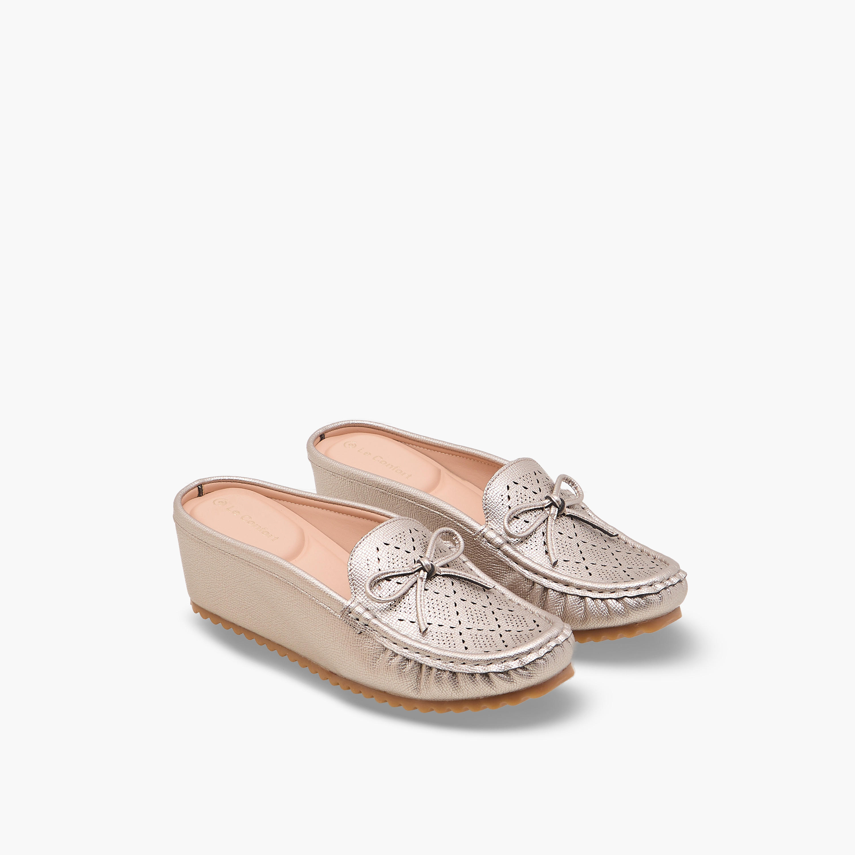 Le Confort Women Perforated Detail Mules-women-shoes-sandals-heeled-image-1
