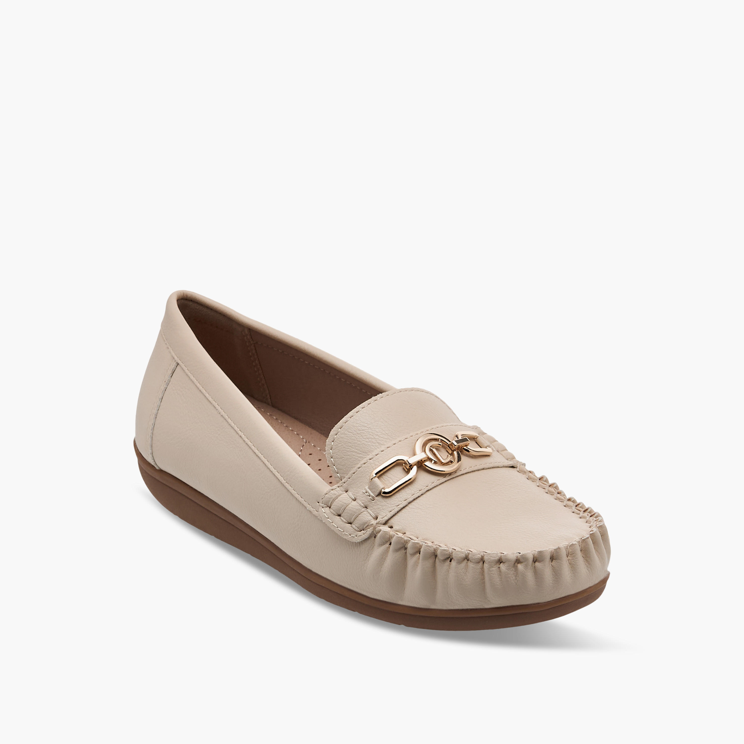 Le Confort Solid Slip-On Comfort Loafers with Metal Accent-women-shoes-loafersandmoccasins-image-2