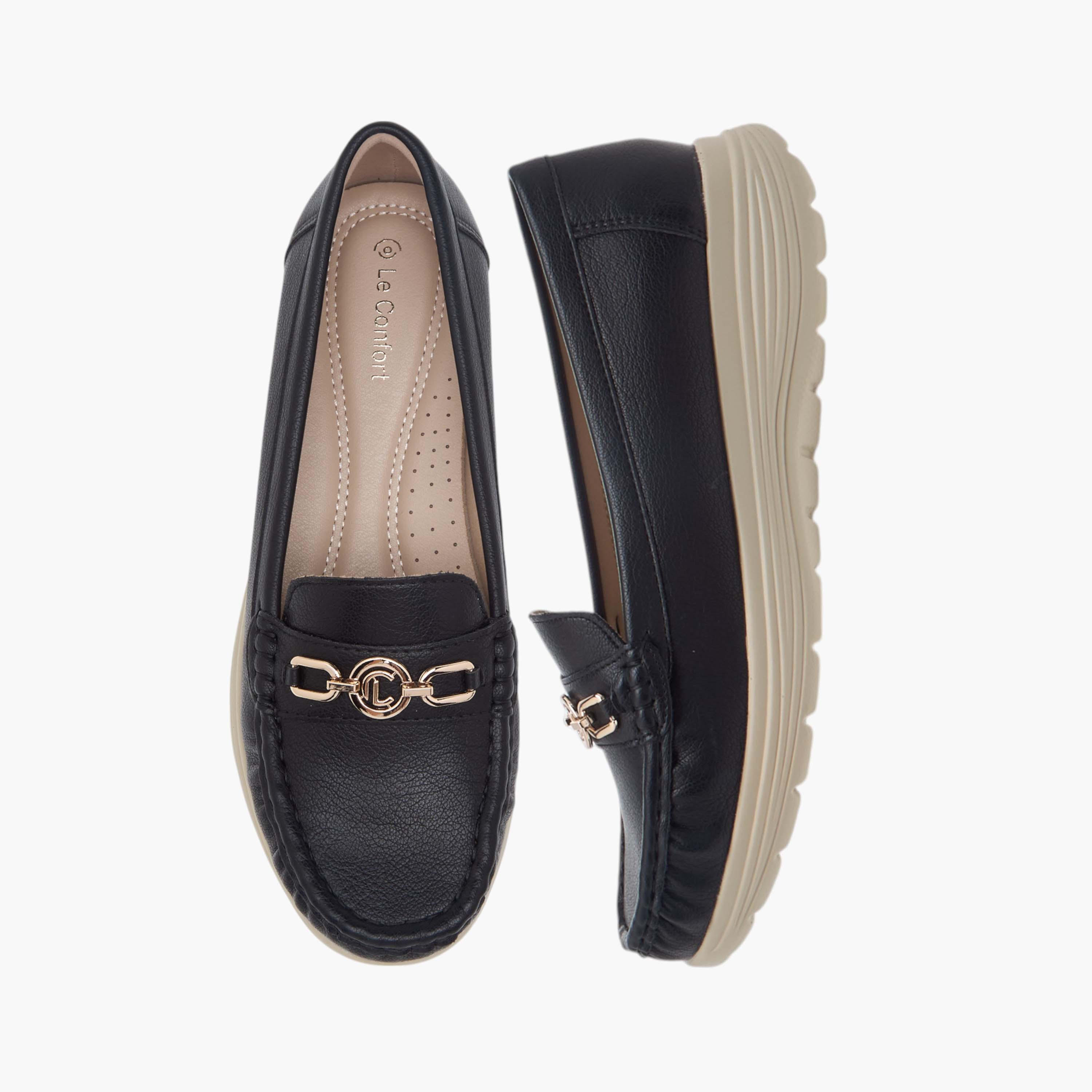 Le Confort Metal Accent Slip-On Comfort Loafers-women-shoes-loafersandmoccasins-image-1