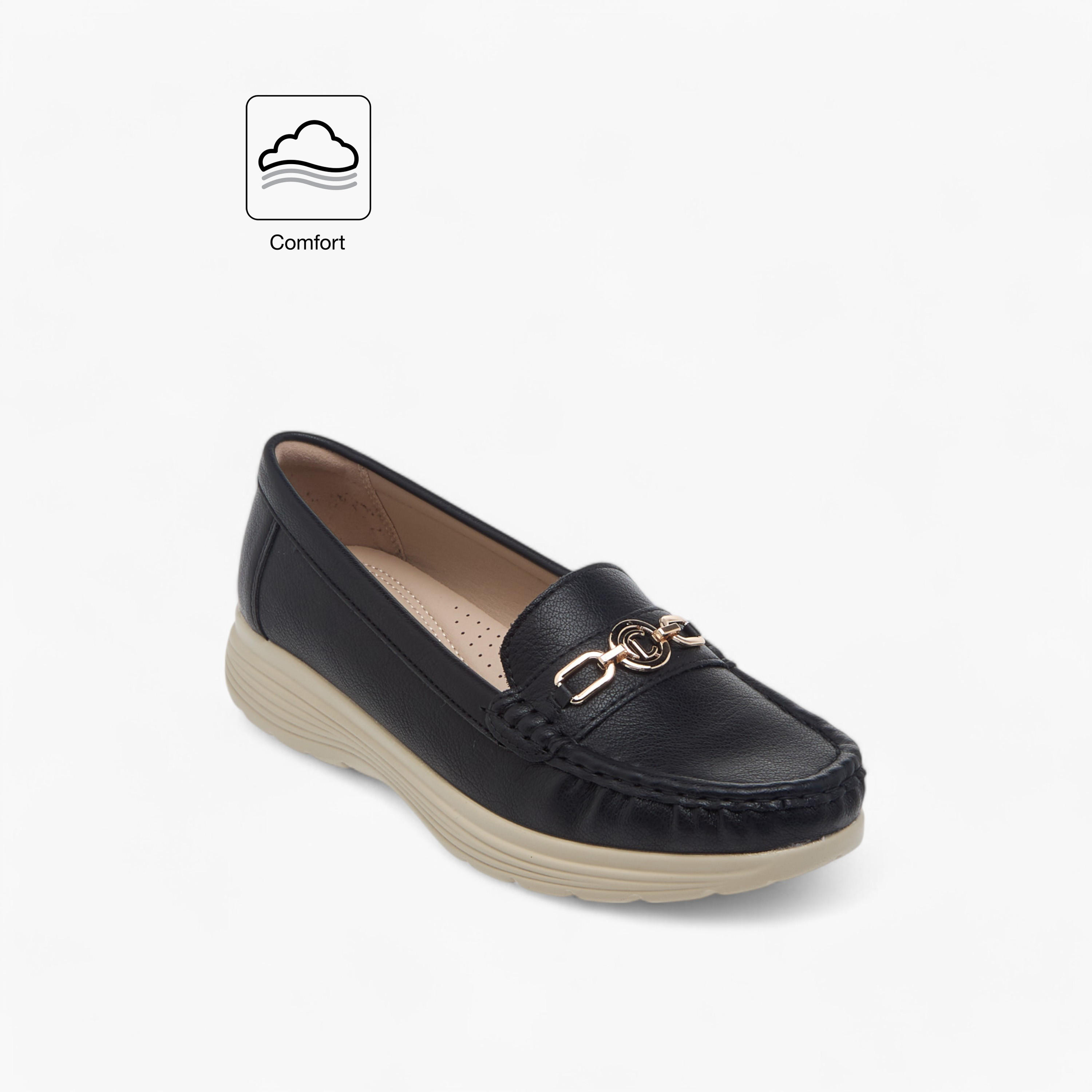 Le Confort Metal Accent Slip-On Comfort Loafers-women-shoes-loafersandmoccasins-image-2