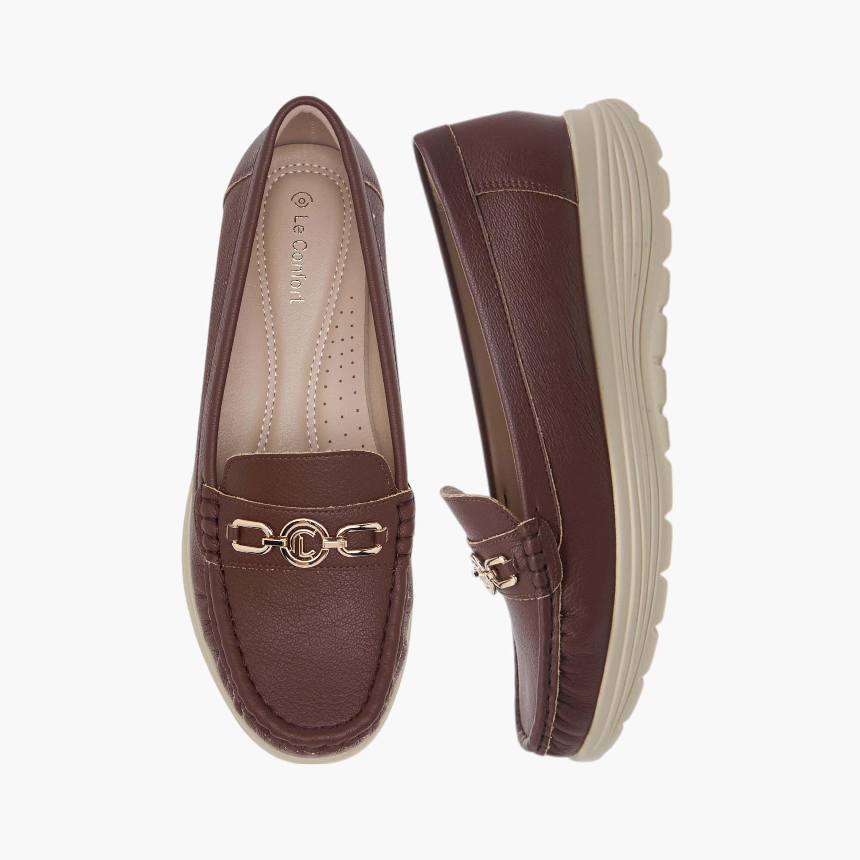 Le Confort Metal Accent Slip-On Comfort Loafers-women-shoes-loafersandmoccasins-image-1