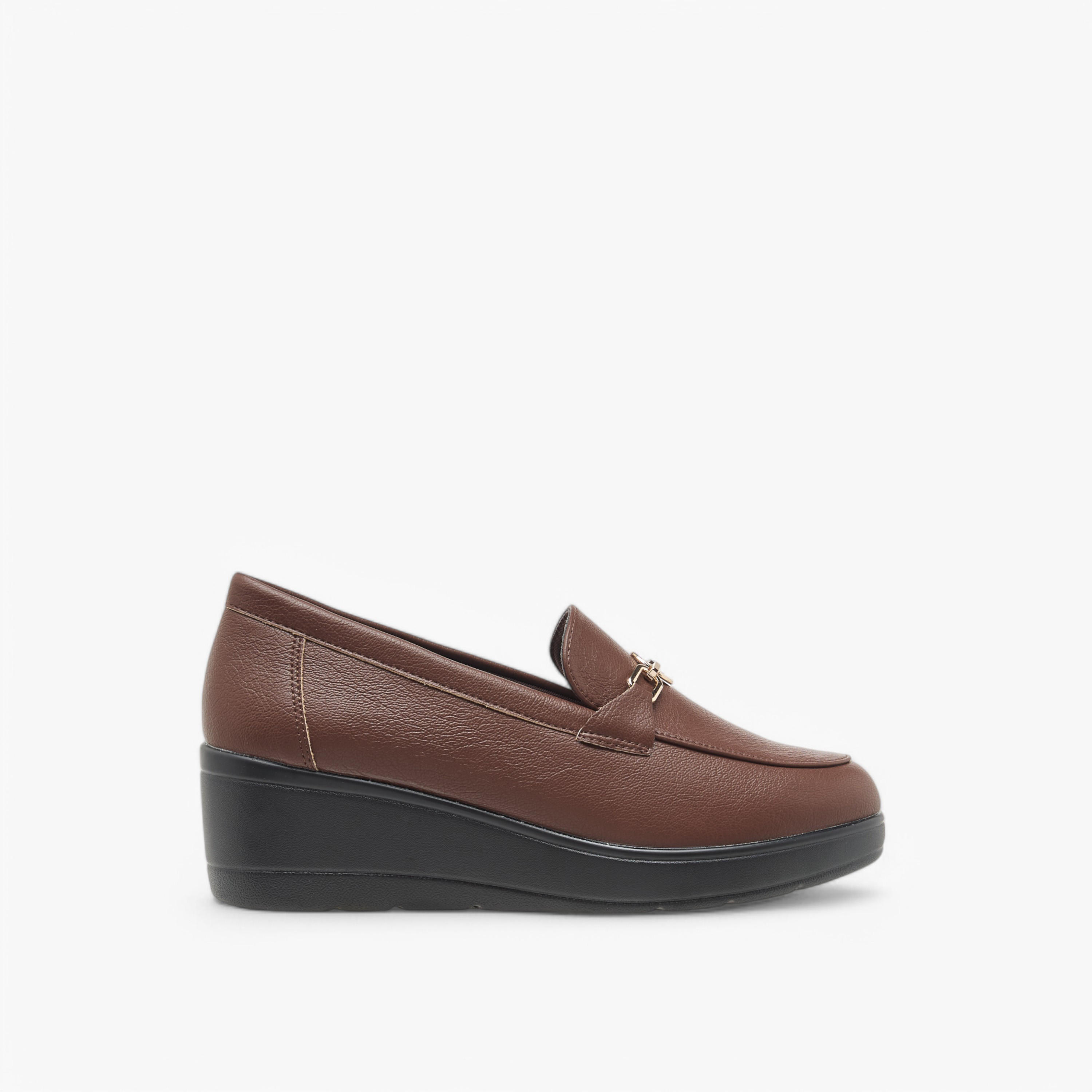 Le Confort Metal Accent Slip-On Comfort Loafers with Wedge Heels-women-shoes-loafersandmoccasins-image-3