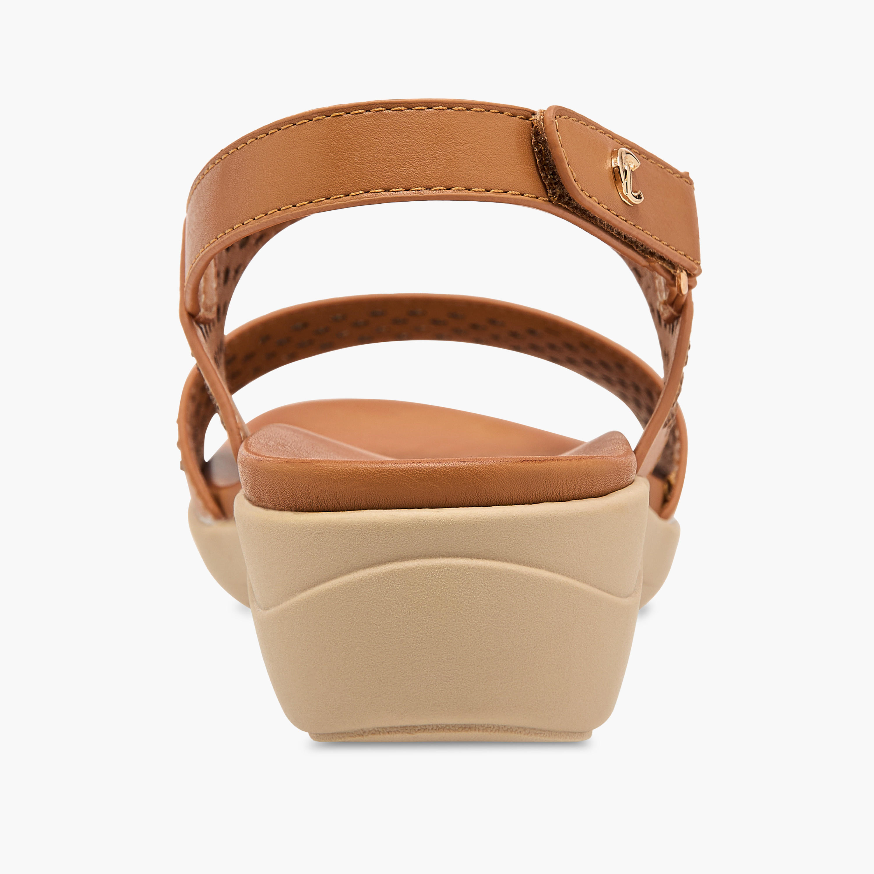 Le Confort Embellished Platform Comfort Sandals with Hook and Loop Closure-women-shoes-flats-sandals-image-4