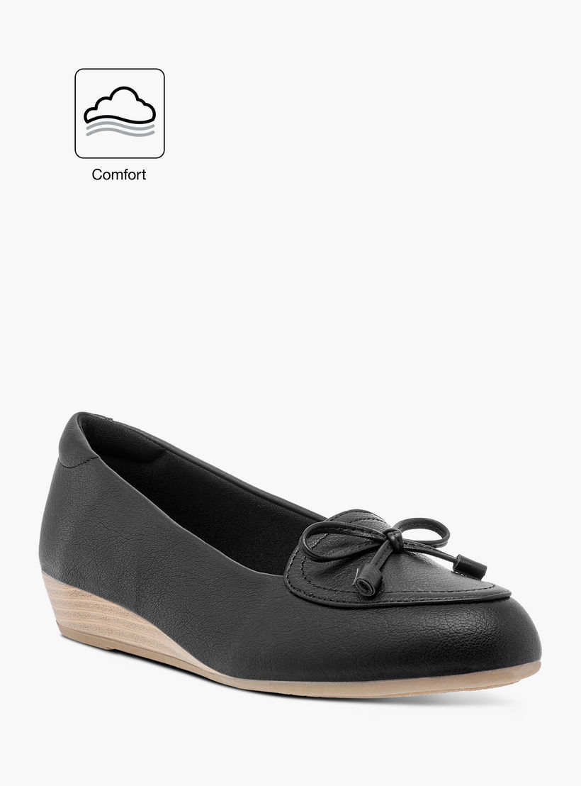 Le Confort Bow Detail Comfort Ballerina Shoes with Wedge Heels-women-shoes-ballerinas-image-2