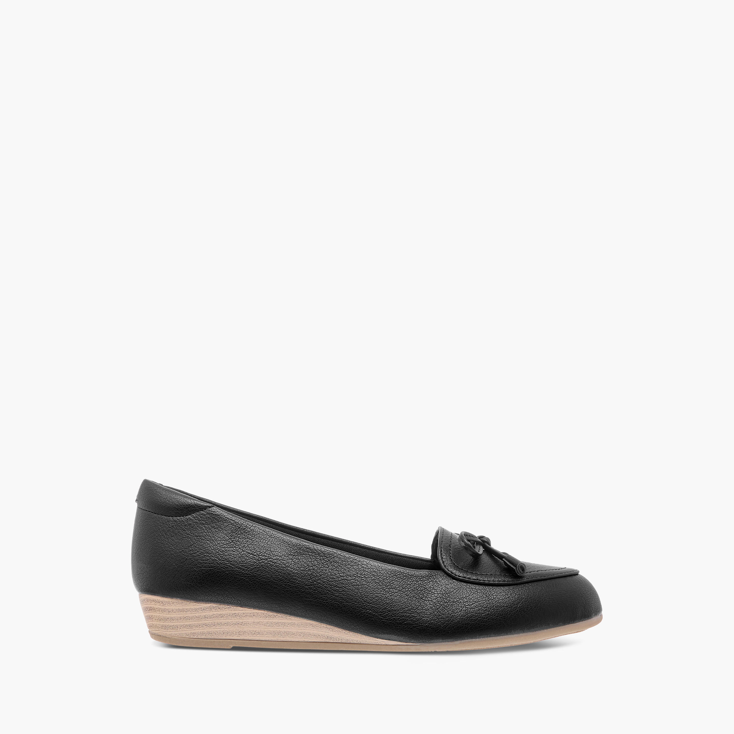 Le Confort Bow Detail Comfort Ballerina Shoes with Wedge Heels-women-shoes-ballerinas-image-3