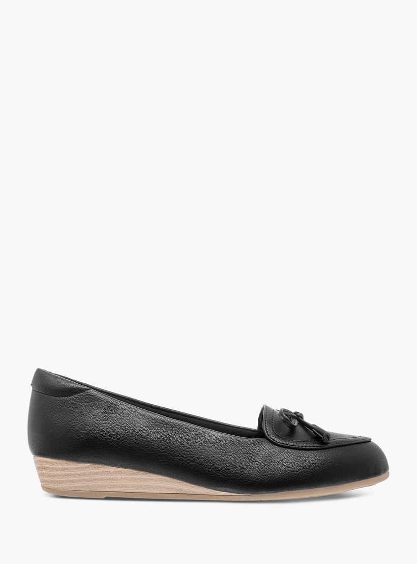Le Confort Bow Detail Comfort Ballerina Shoes with Wedge Heels-women-shoes-ballerinas-image-3
