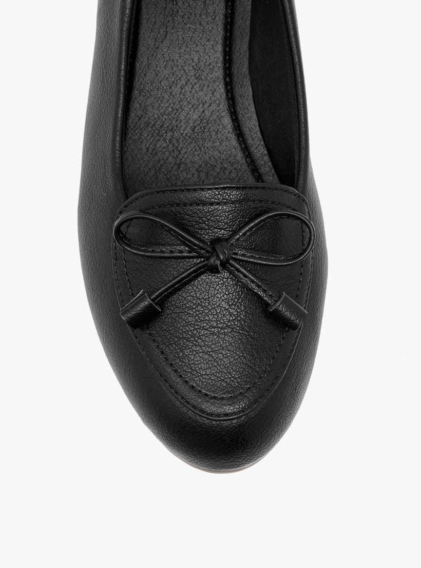 Le Confort Bow Detail Comfort Ballerina Shoes with Wedge Heels-women-shoes-ballerinas-image-4