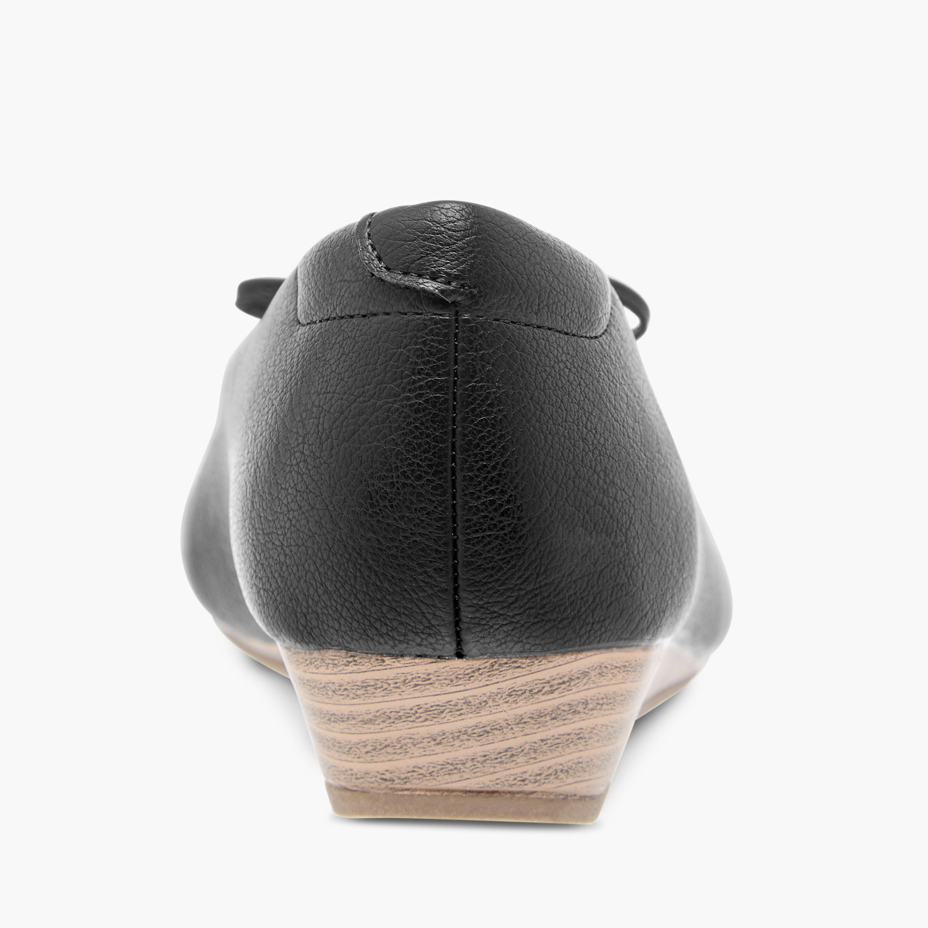 Le Confort Bow Detail Comfort Ballerina Shoes with Wedge Heels-women-shoes-ballerinas-image-11