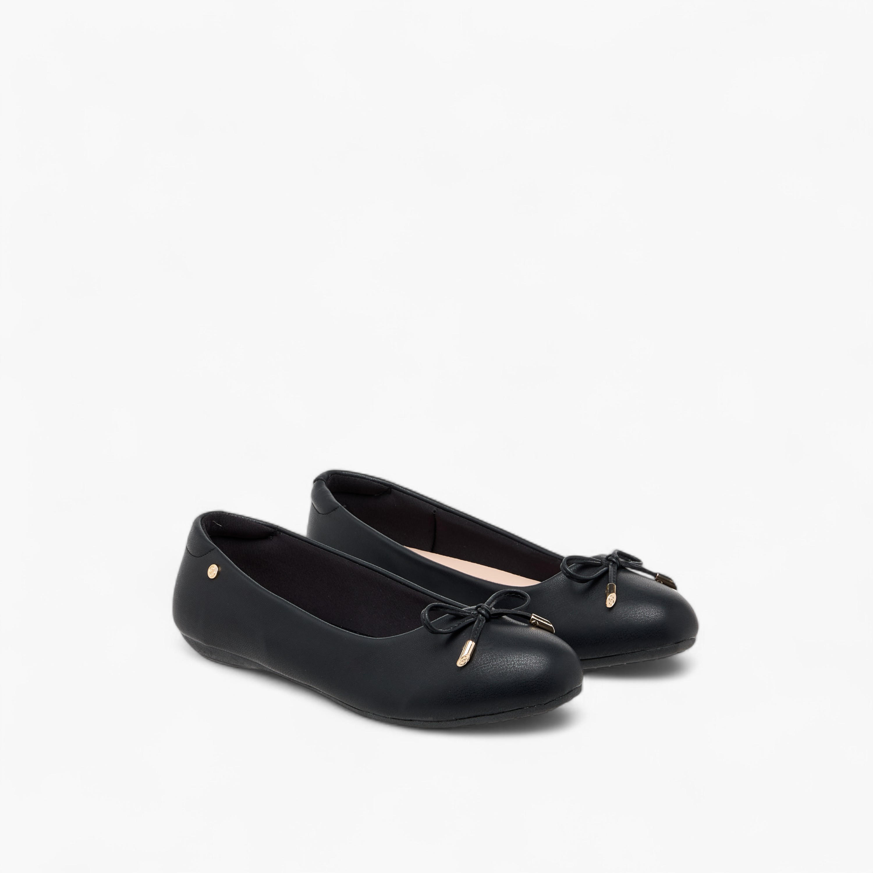 Celeste Women's Bow Detail Slip-On Ballerina Shoes-women-shoes-ballerinas-image-1