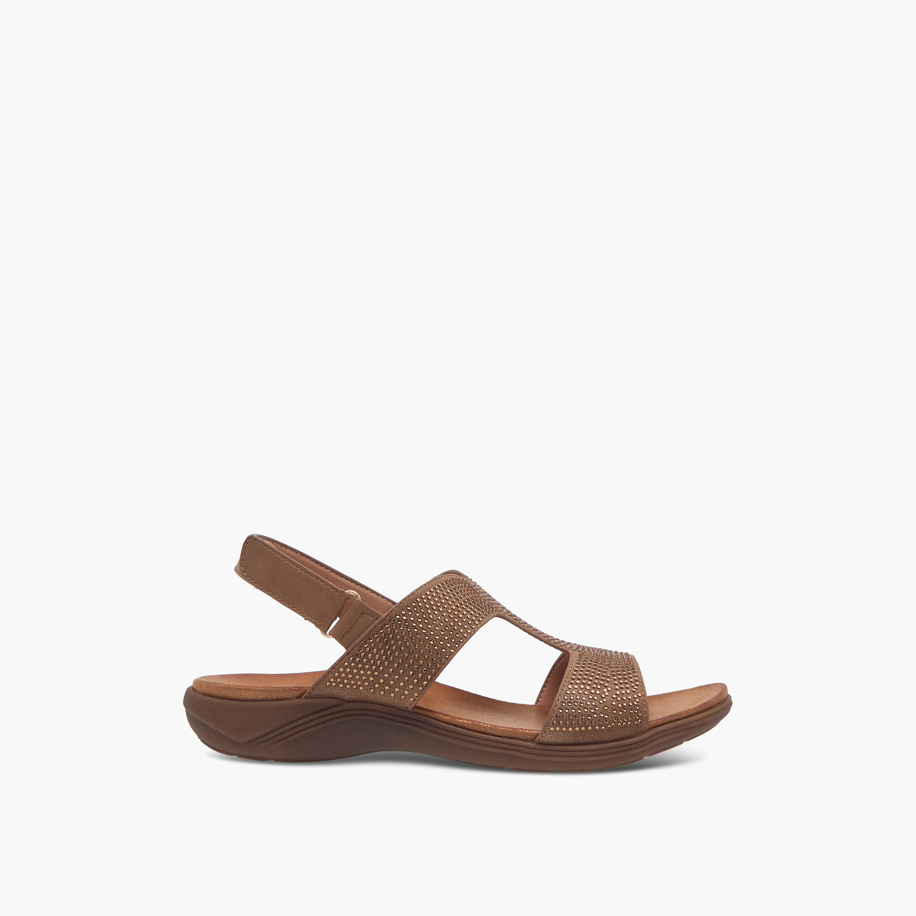 صندل مريح مزين بشريط إغلاق لاصق من لو كونفورت-women-shoes-flats-sandals-image-3