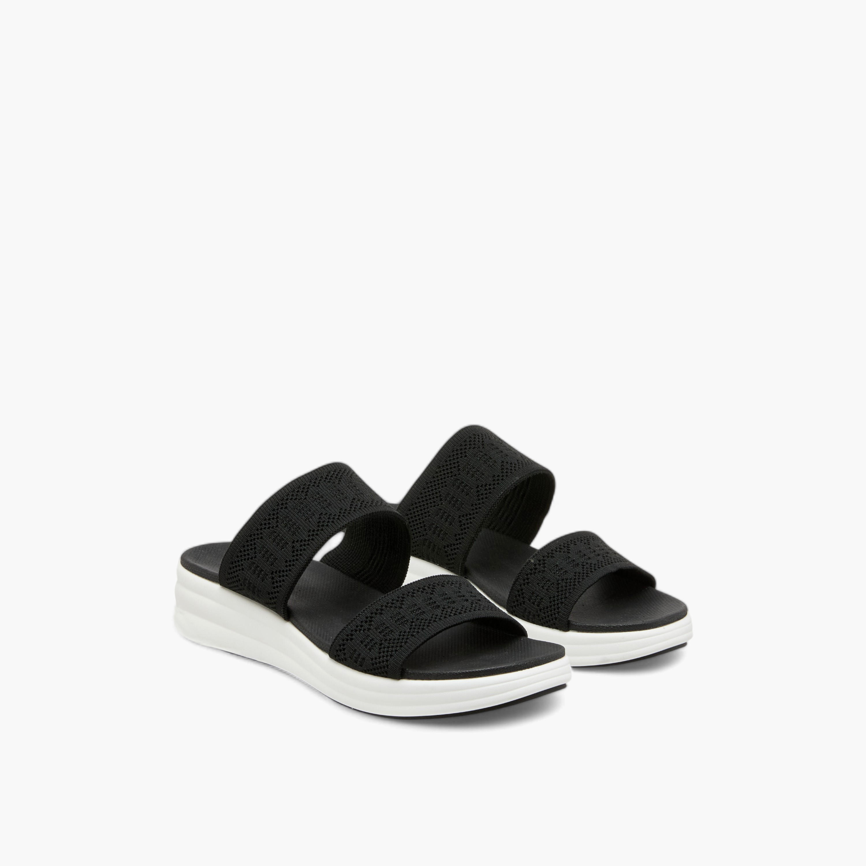 Le Confort Flyknit Detail Slip-On Comfort Sandals-women-shoes-sandals-heeled-image-1