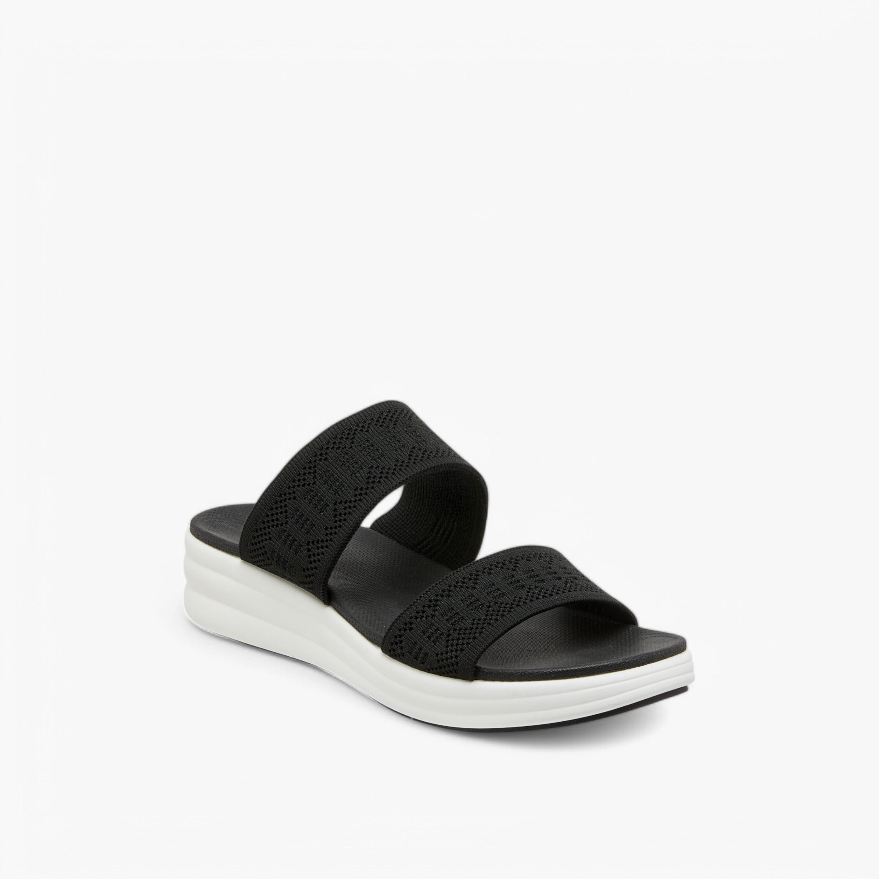 Le Confort Flyknit Detail Slip-On Comfort Sandals-women-shoes-sandals-heeled-image-2
