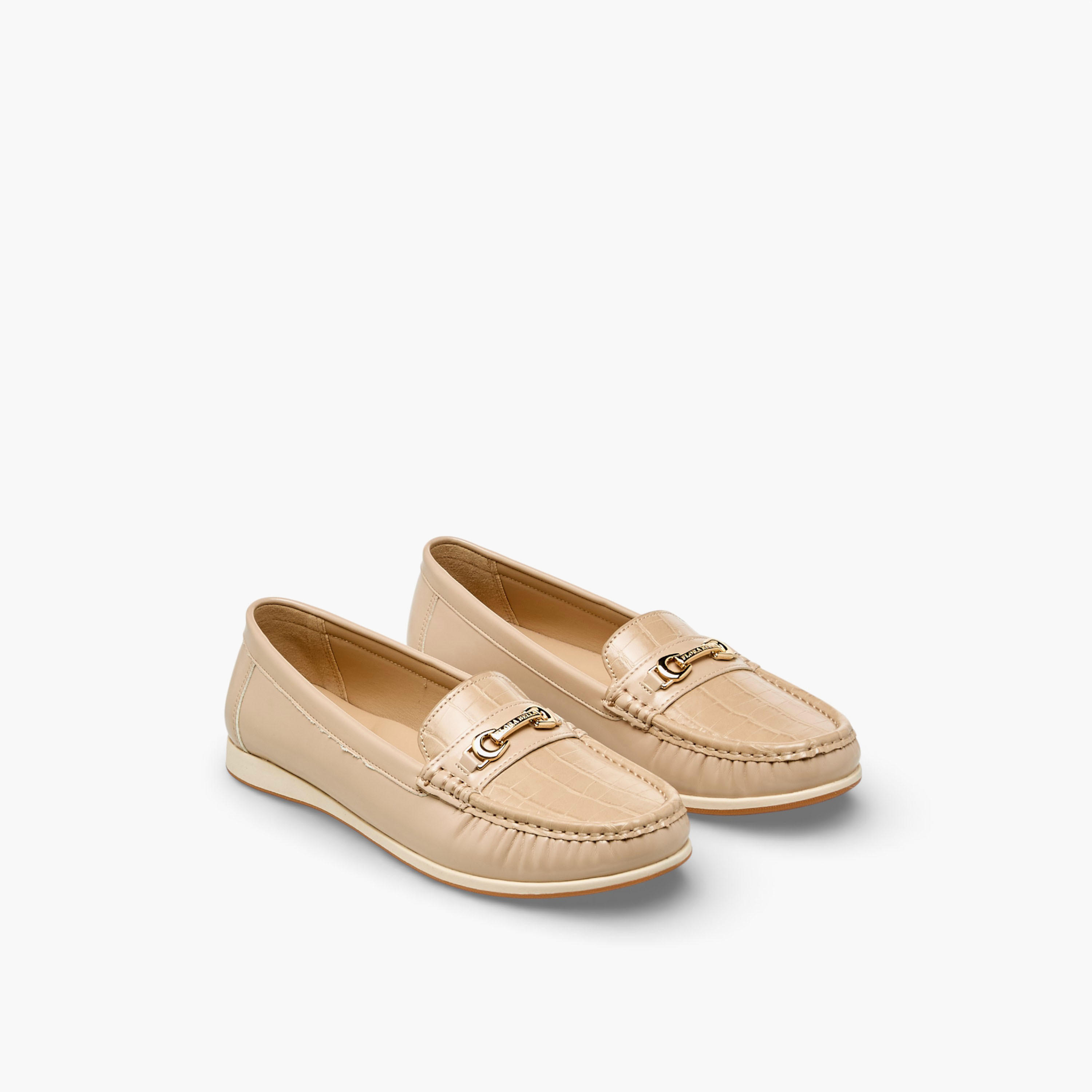 Flora Bella Women Textured Slip-On Loafers-women-shoes-flats-loafers-image-1