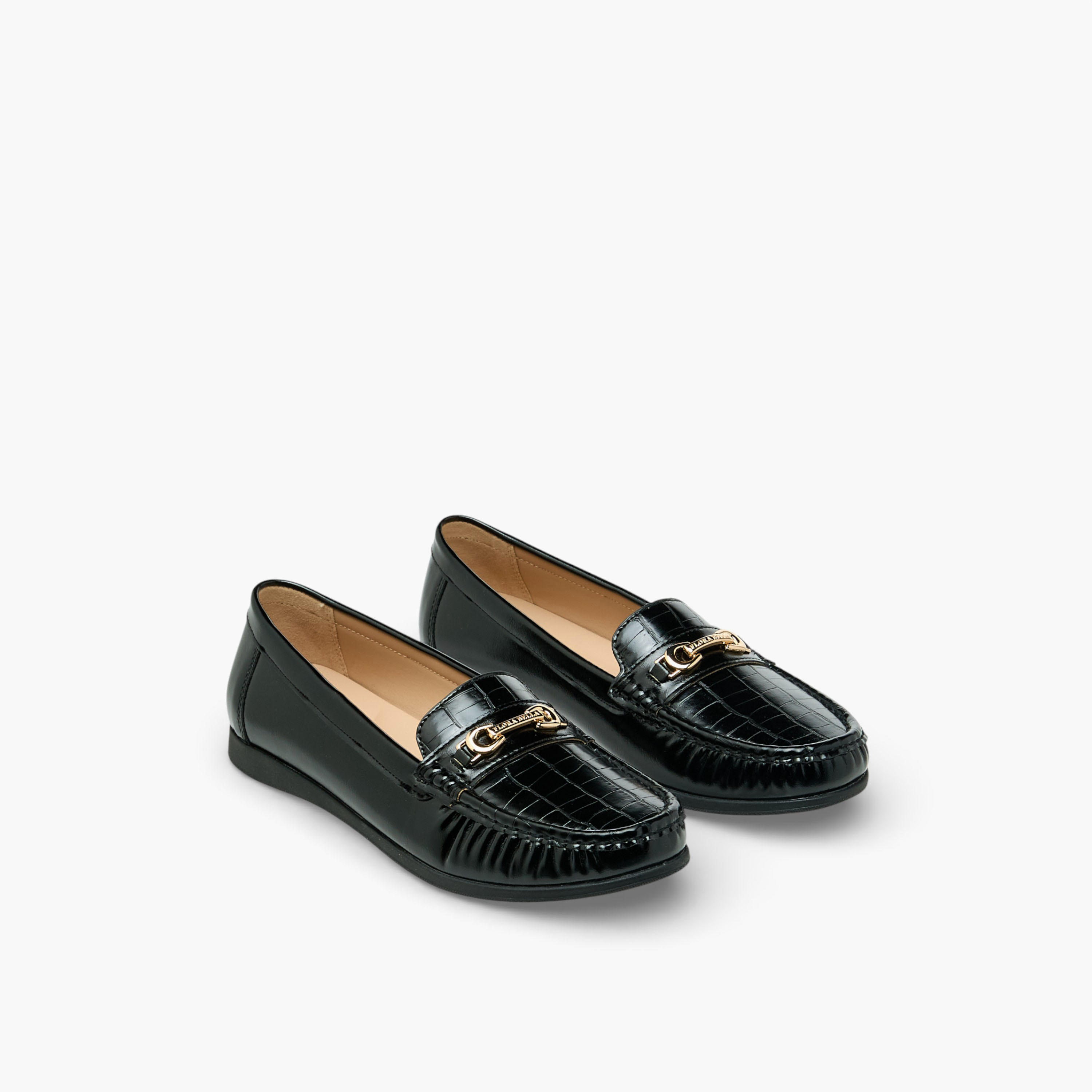 Flora Bella Women Textured Slip-On Loafers-women-shoes-flats-loafers-image-1