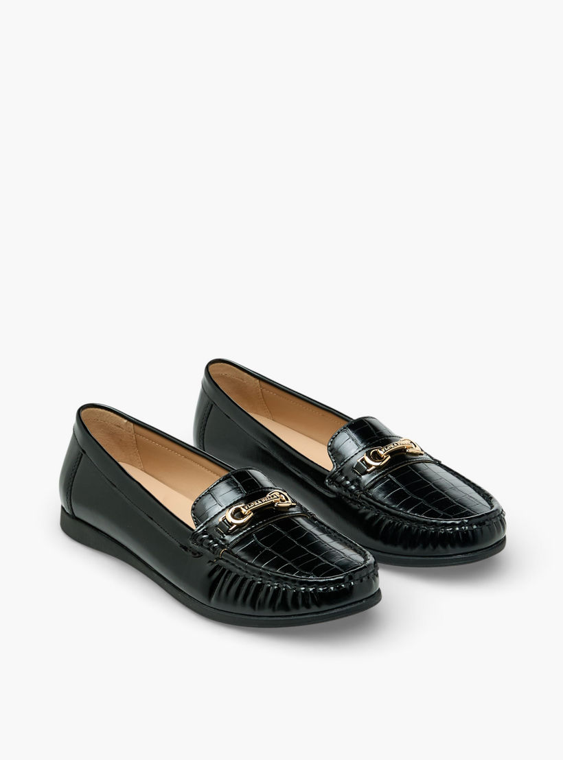 Flora Bella Women Textured Slip-On Loafers-women-shoes-flats-loafers-image-1