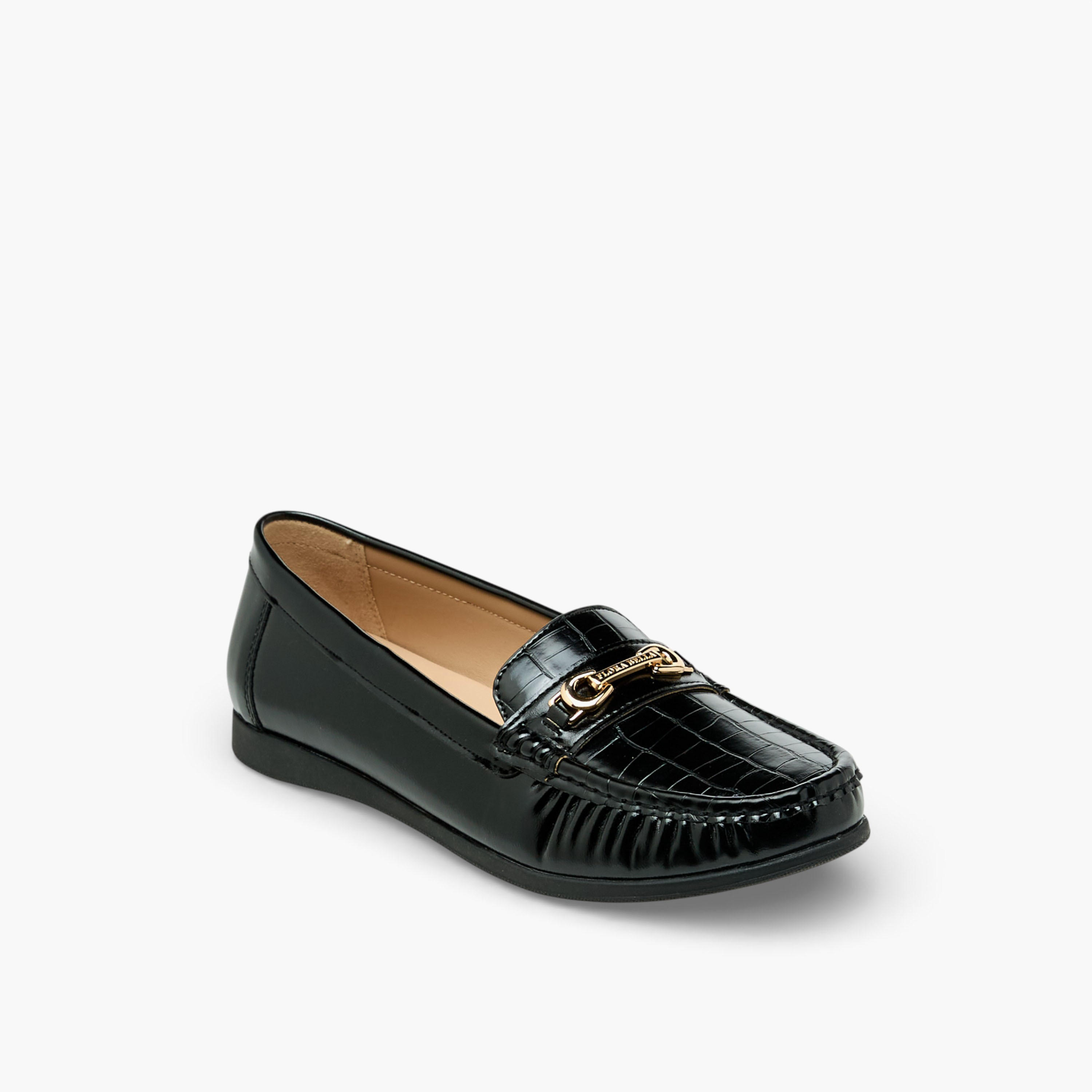 Flora Bella Women Textured Slip-On Loafers-women-shoes-flats-loafers-image-3