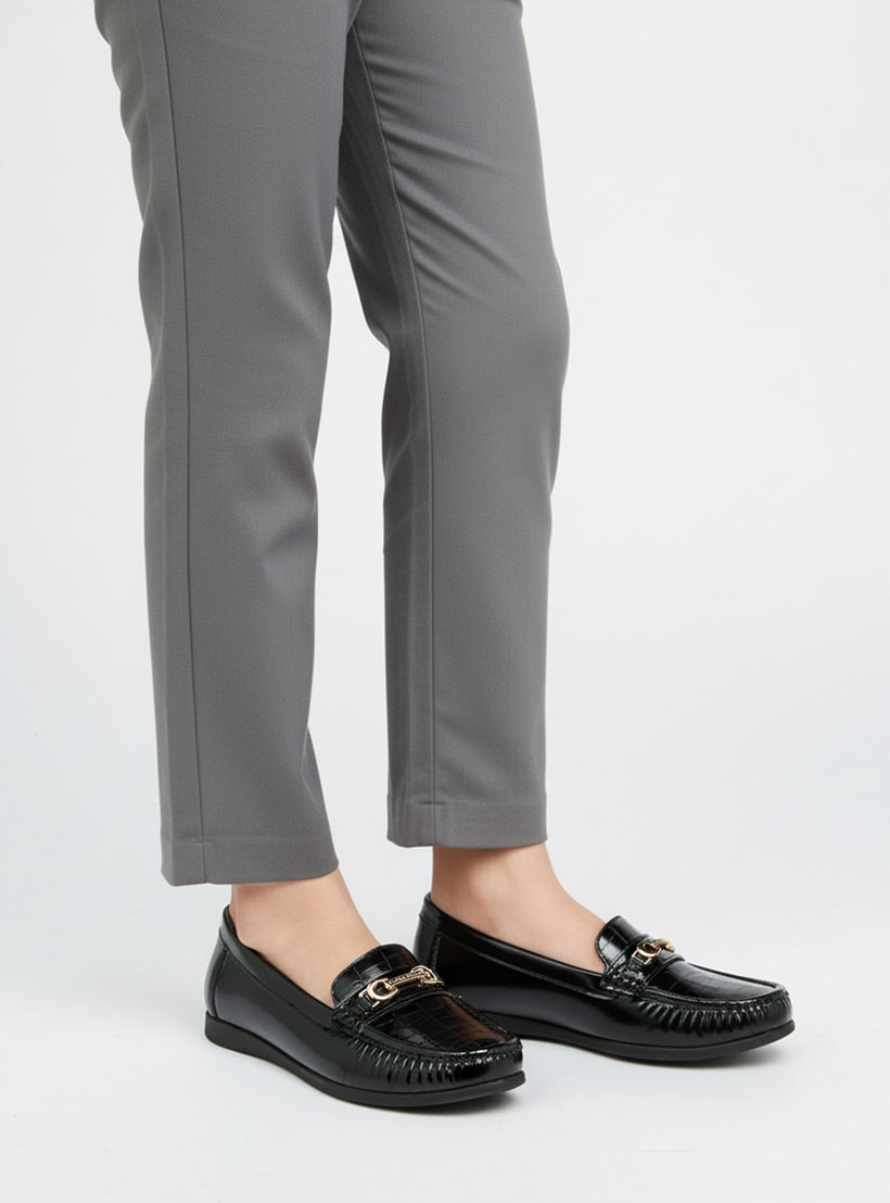 Flora Bella Women Textured Slip-On Loafers-women-shoes-flats-loafers-image-2