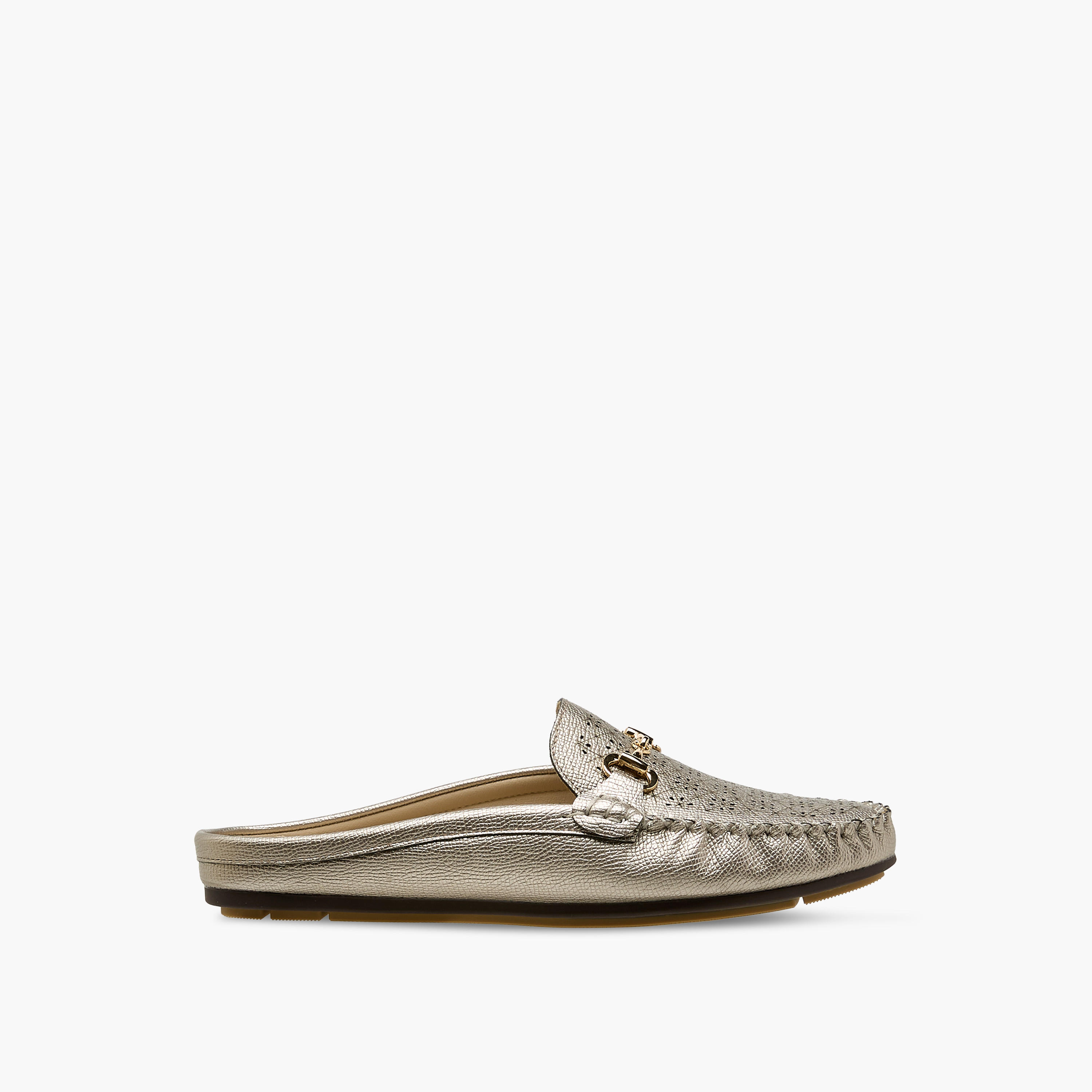 Le Confort Women Perforated Slip-On Mules-women-shoes-flats-mules-image-3