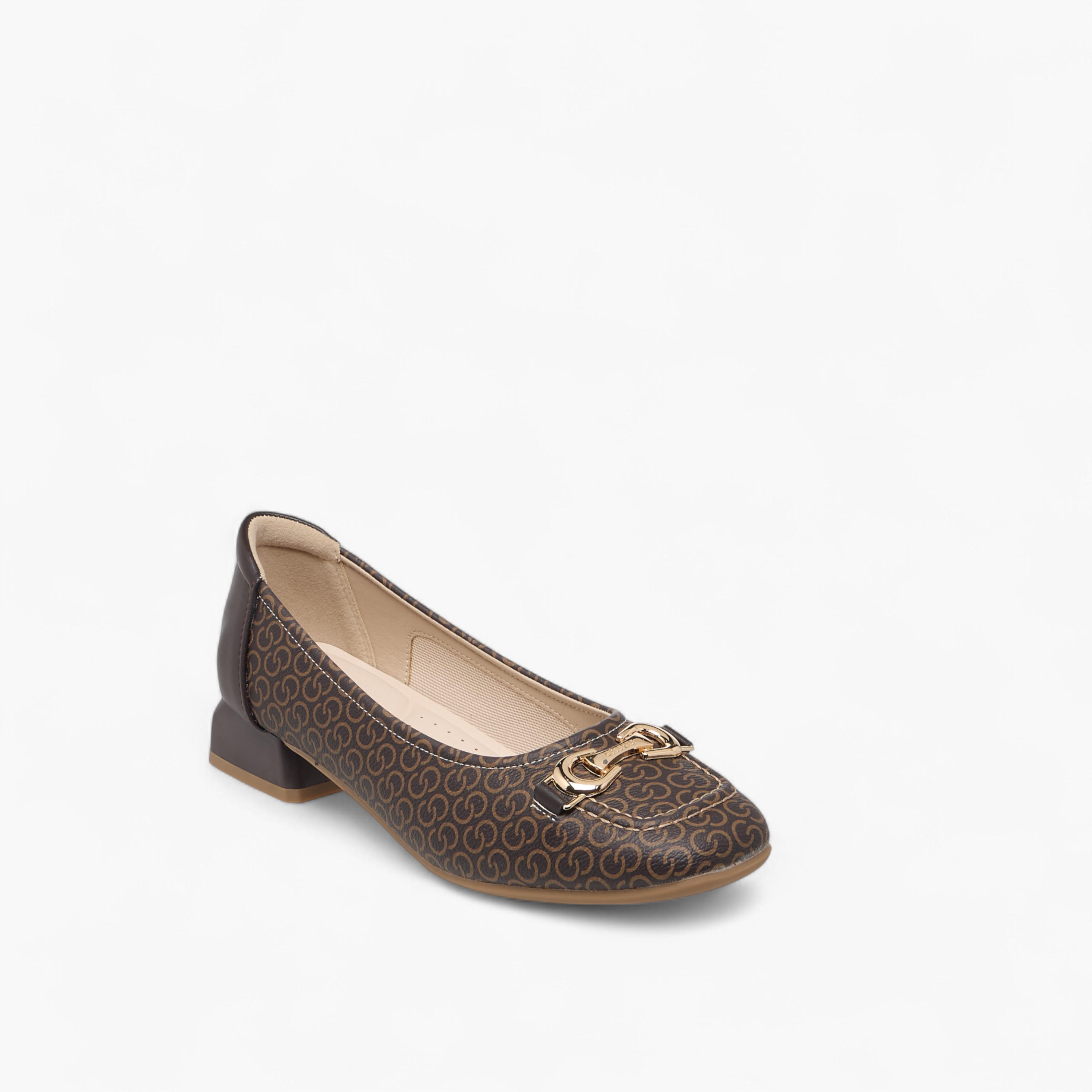 حذاء باليرينا سهل الارتداء بكعب سميك وطبعات مونوجرام للنساء من سيليست-women-shoes-ballerinas-image-2