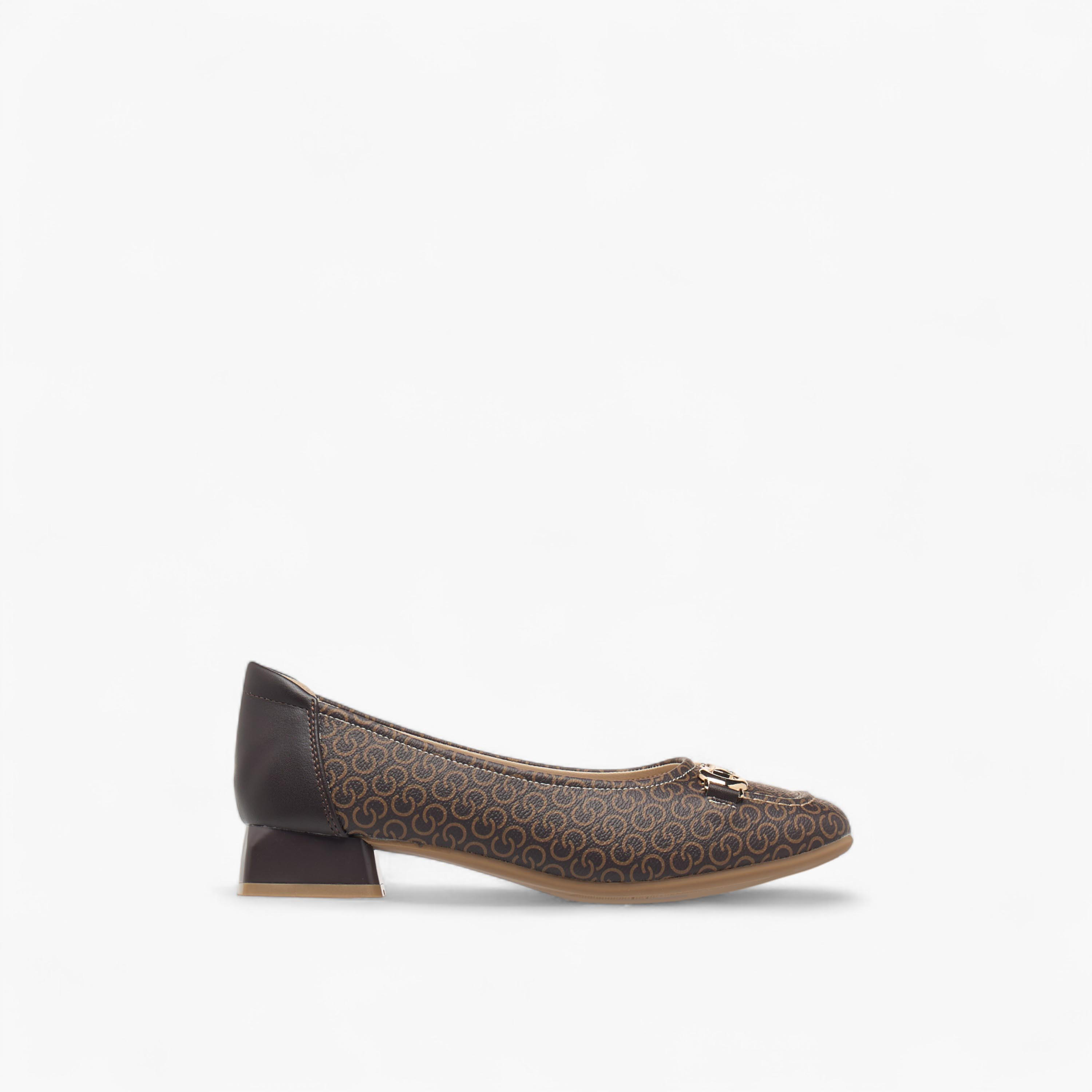 حذاء باليرينا سهل الارتداء بكعب سميك وطبعات مونوجرام للنساء من سيليست-women-shoes-ballerinas-image-3