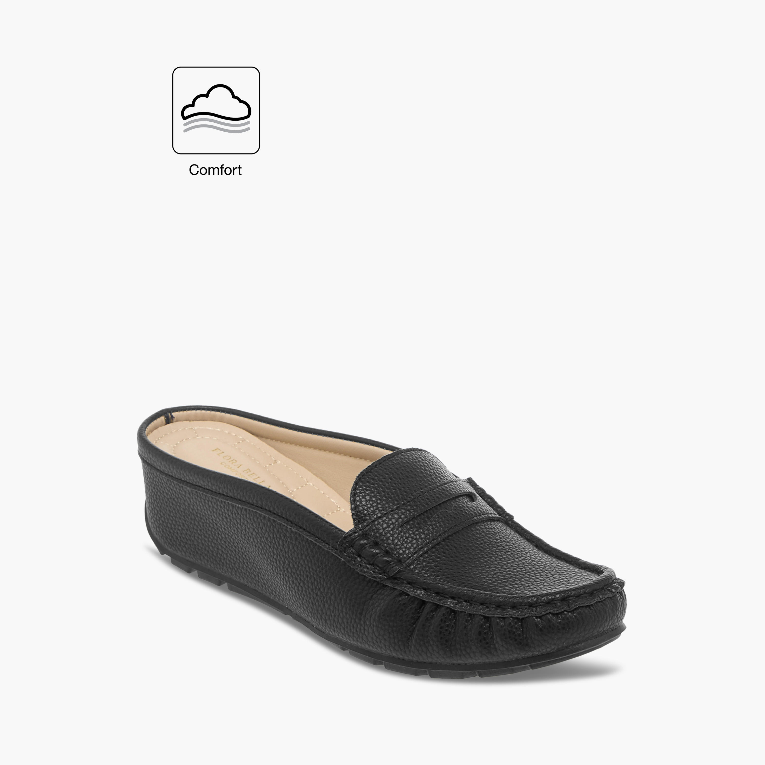 Flora Bella Cutout Detail Slip-On Comfort Mules-women-shoes-loafersandmoccasins-image-2