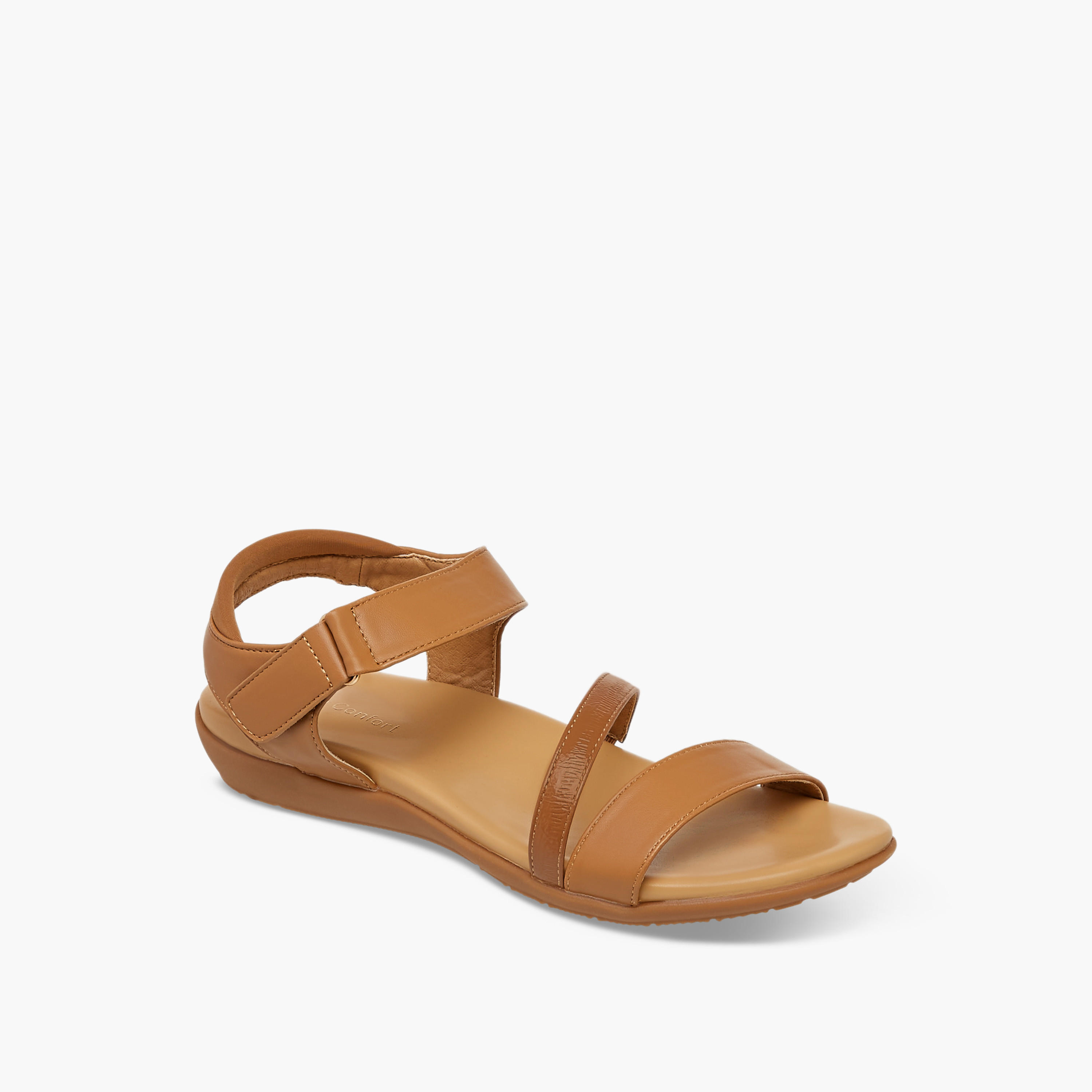 Le Confort Strappy Sandals with Hook and Loop Closure-women-shoes-sandals-heeled-image-2