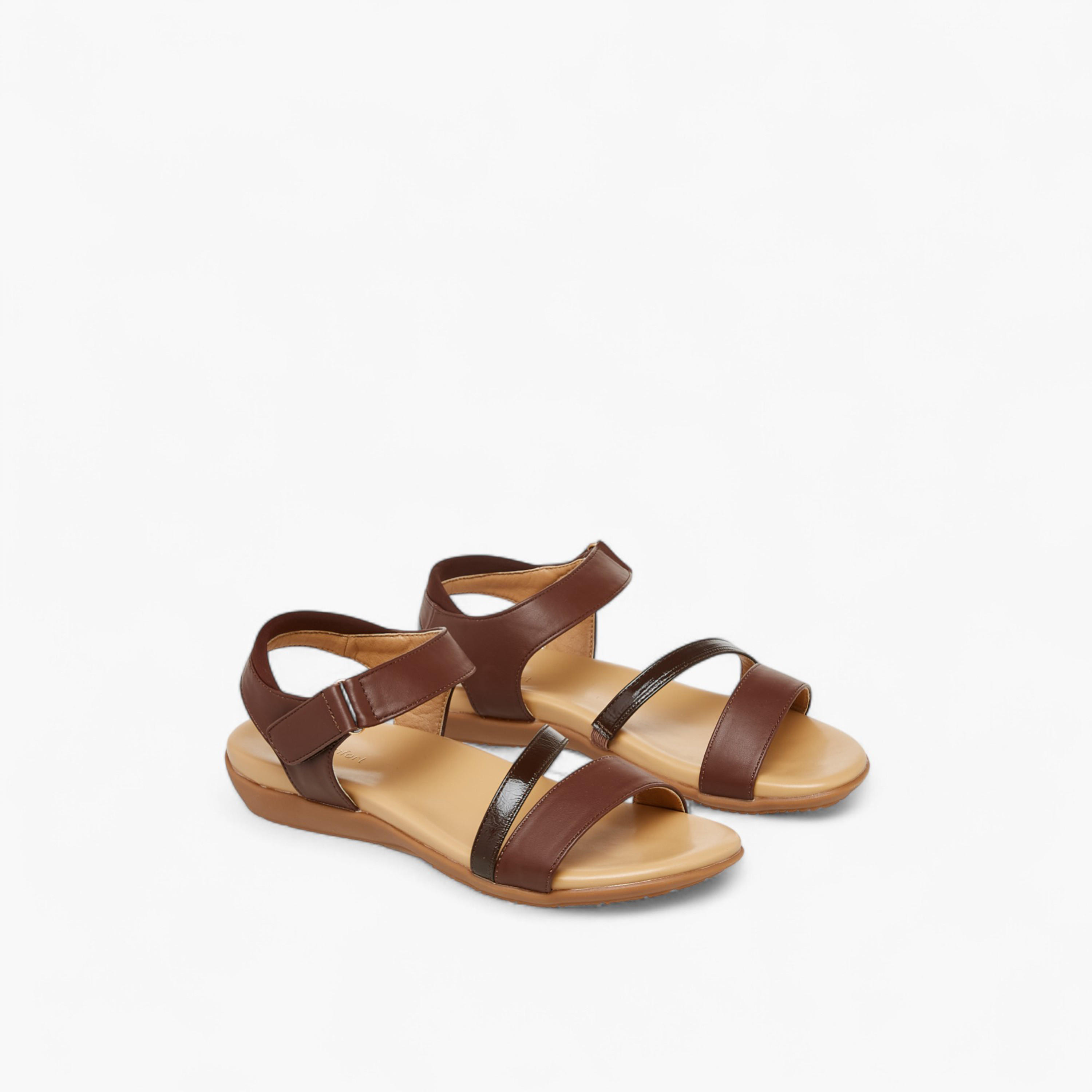 Le Confort Strappy Sandals with Hook and Loop Closure-women-shoes-sandals-heeled-image-1