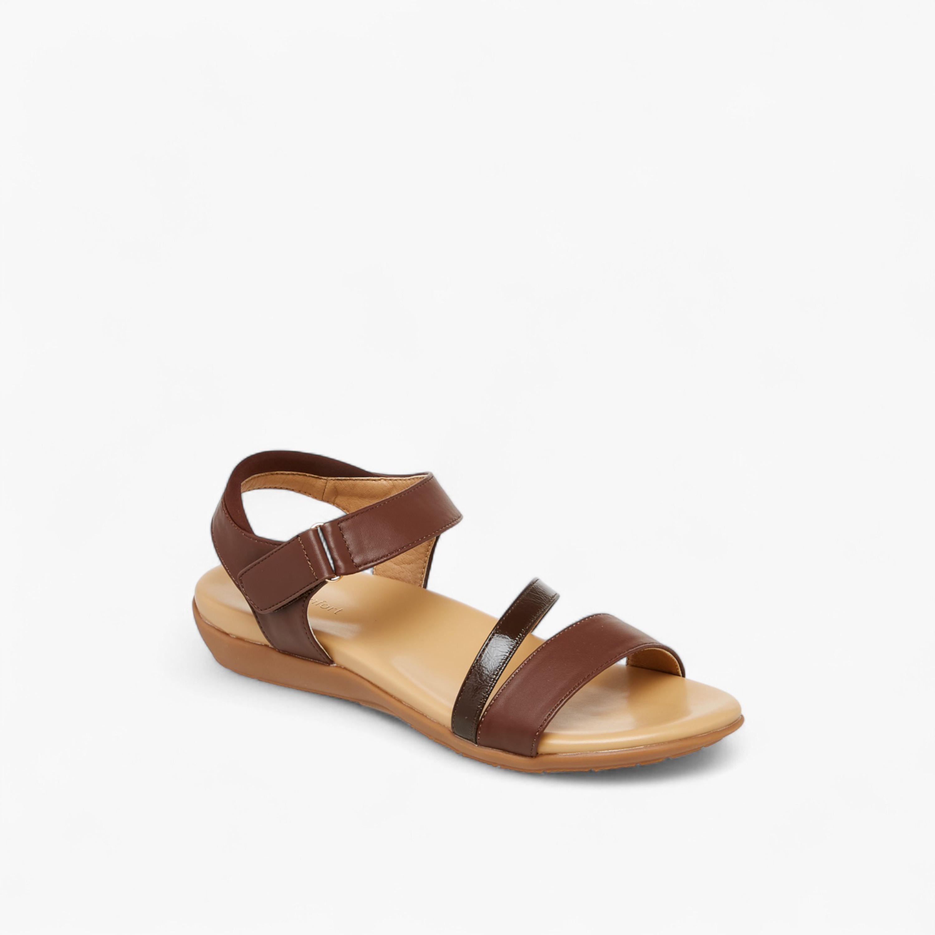 Le Confort Strappy Sandals with Hook and Loop Closure-women-shoes-sandals-heeled-image-2