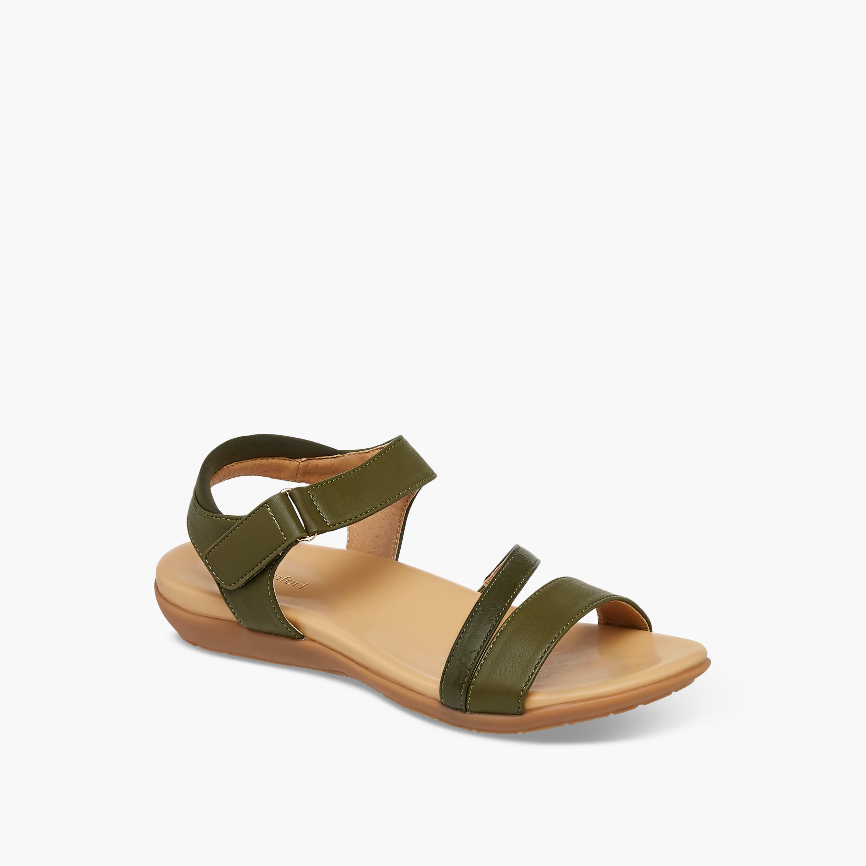 Le Confort Strappy Sandals with Hook and Loop Closure-women-shoes-sandals-heeled-image-2