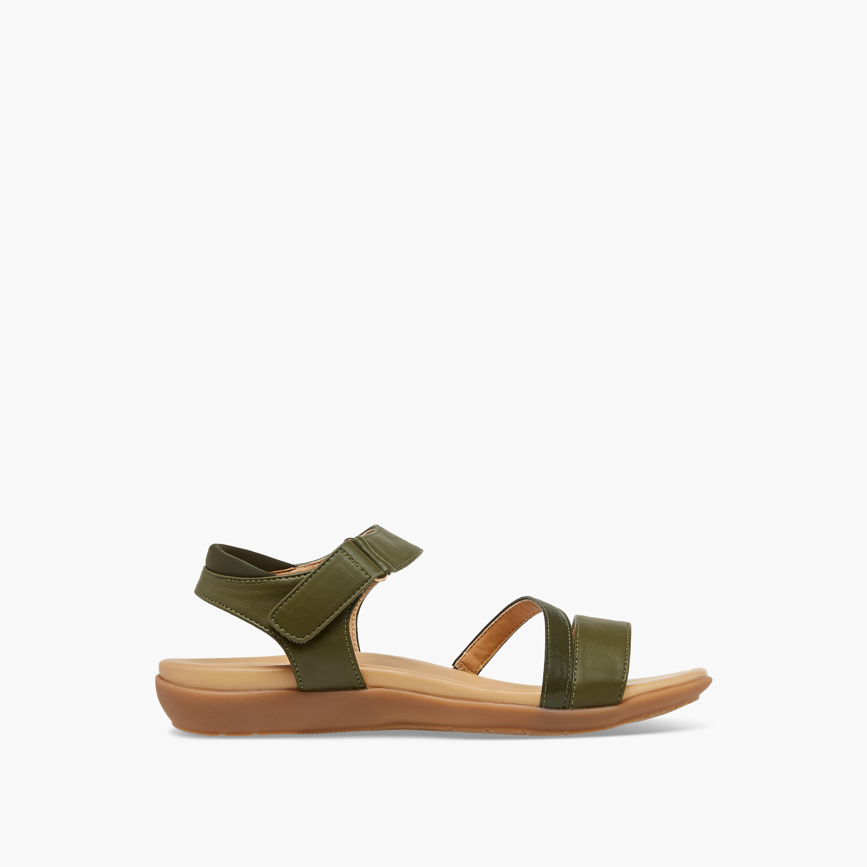 Le Confort Strappy Sandals with Hook and Loop Closure-women-shoes-sandals-heeled-image-3