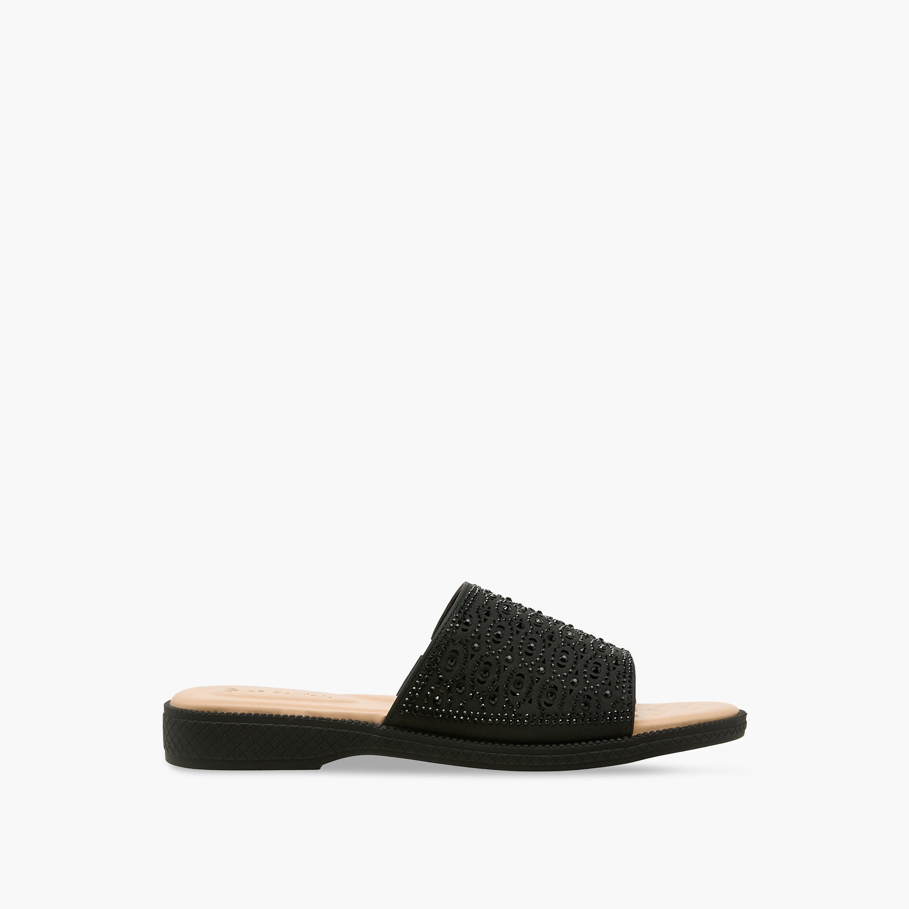 Le Confort Women Perforated Embellished Slip-On Sandals-women-shoes-flats-sandals-image-3