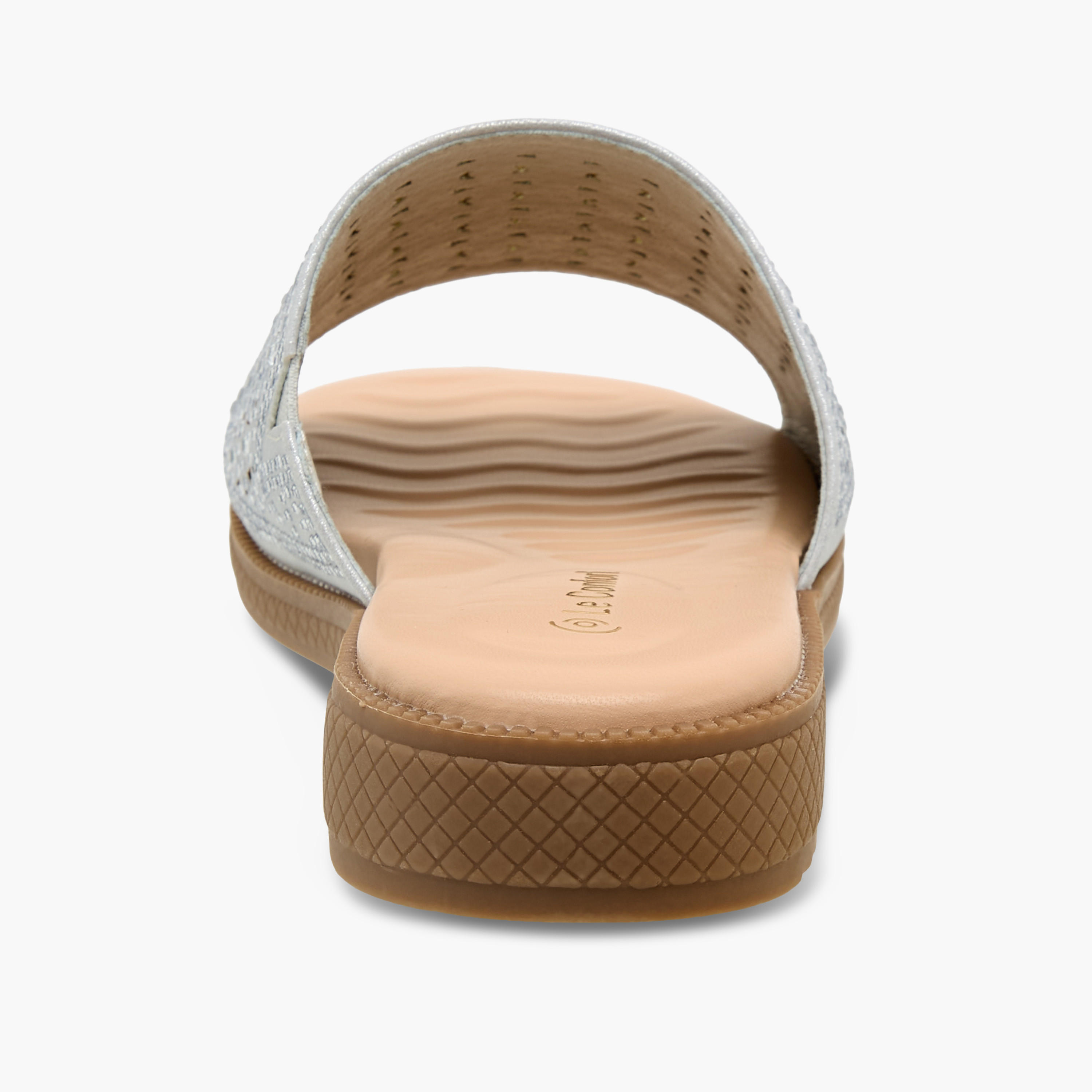 Le Confort Women Perforated Embellished Slip-On Sandals-women-shoes-flats-sandals-image-5