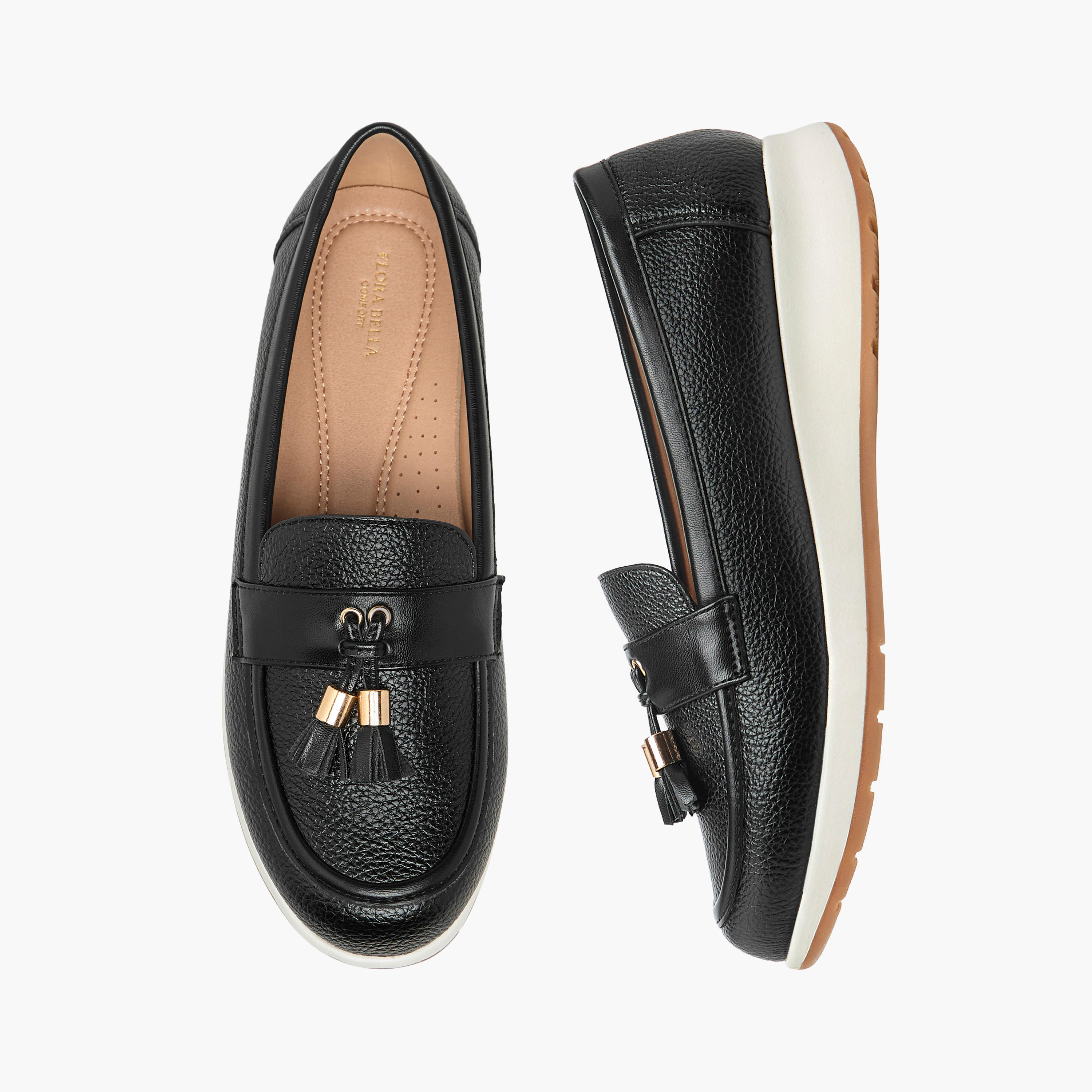 Flora Bella Womens' Slip-On Loafers with Tassel Accent-women-shoes-flats-loafers-image-1