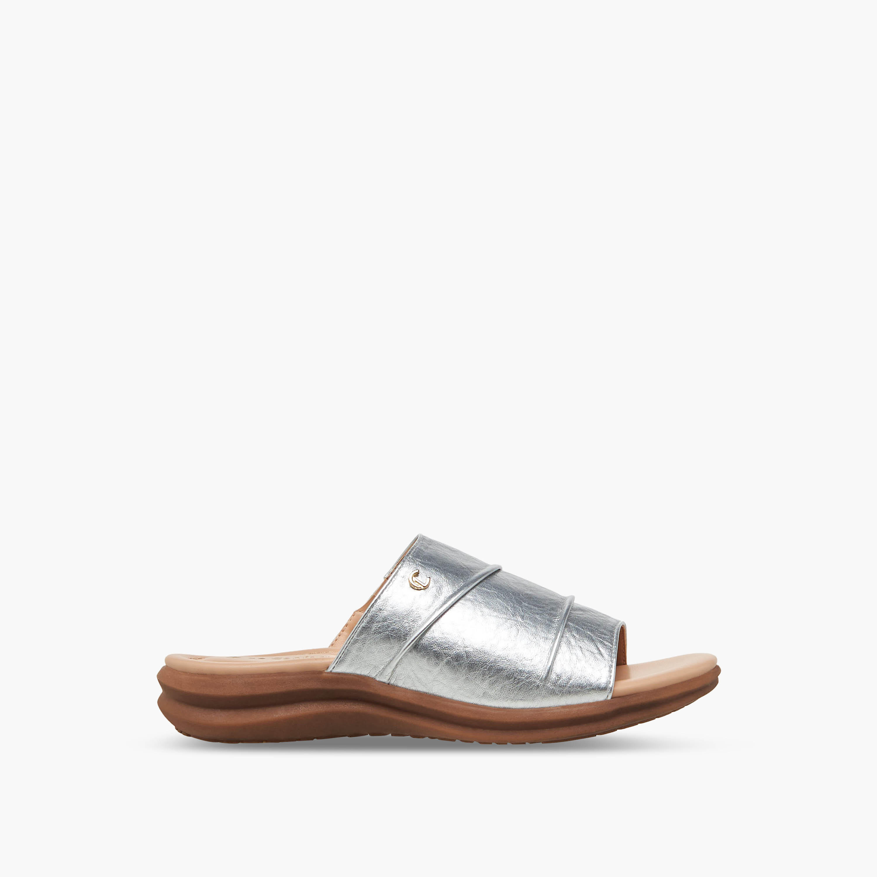 صندل ميتاليك سهل الارتداء للنساء من لو كونفورت-women-shoes-flats-sandals-image-3