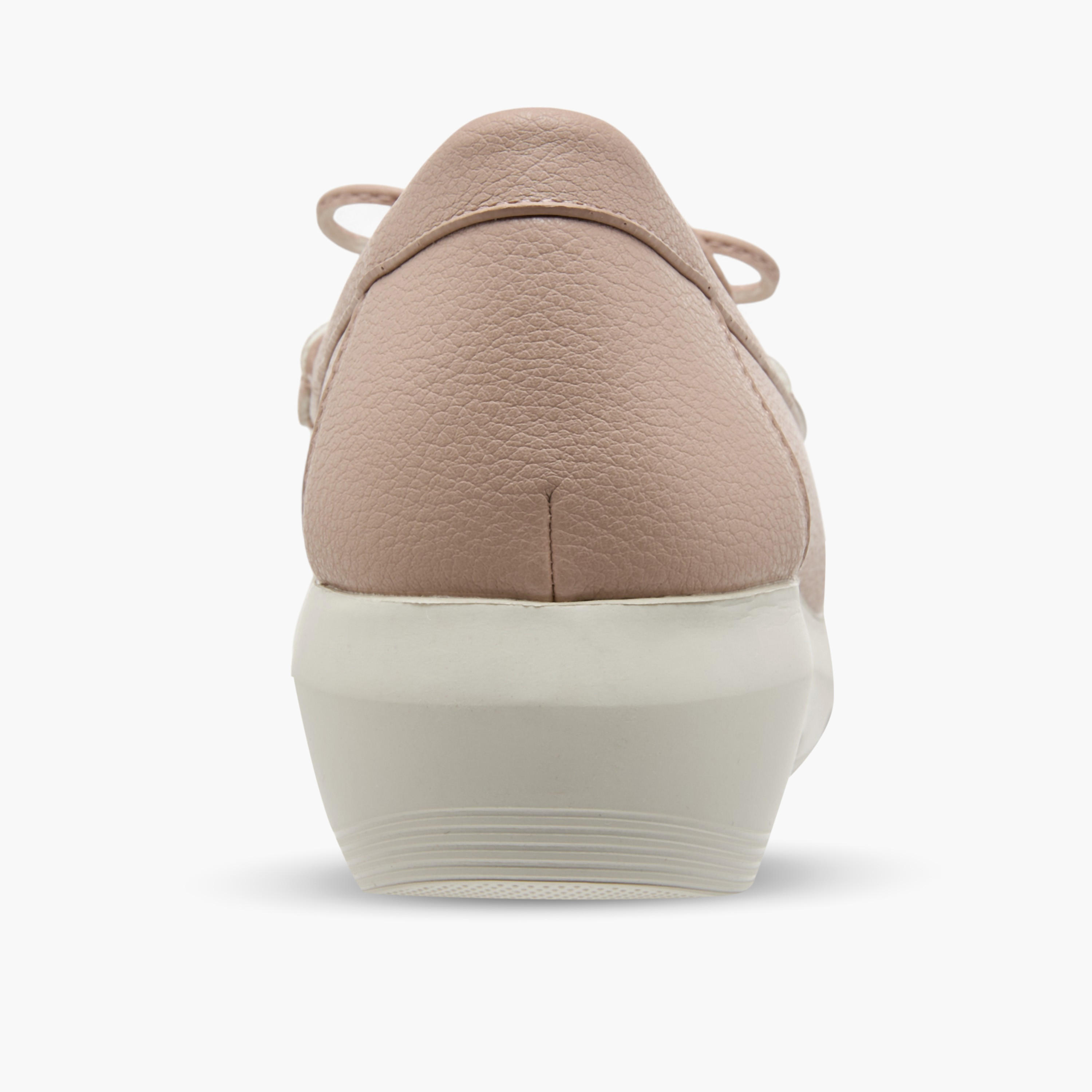 Le Confort Bow Accent Slip-On Comfort Moccasins with Wedge Heels-women-shoes-loafersandmoccasins-image-5