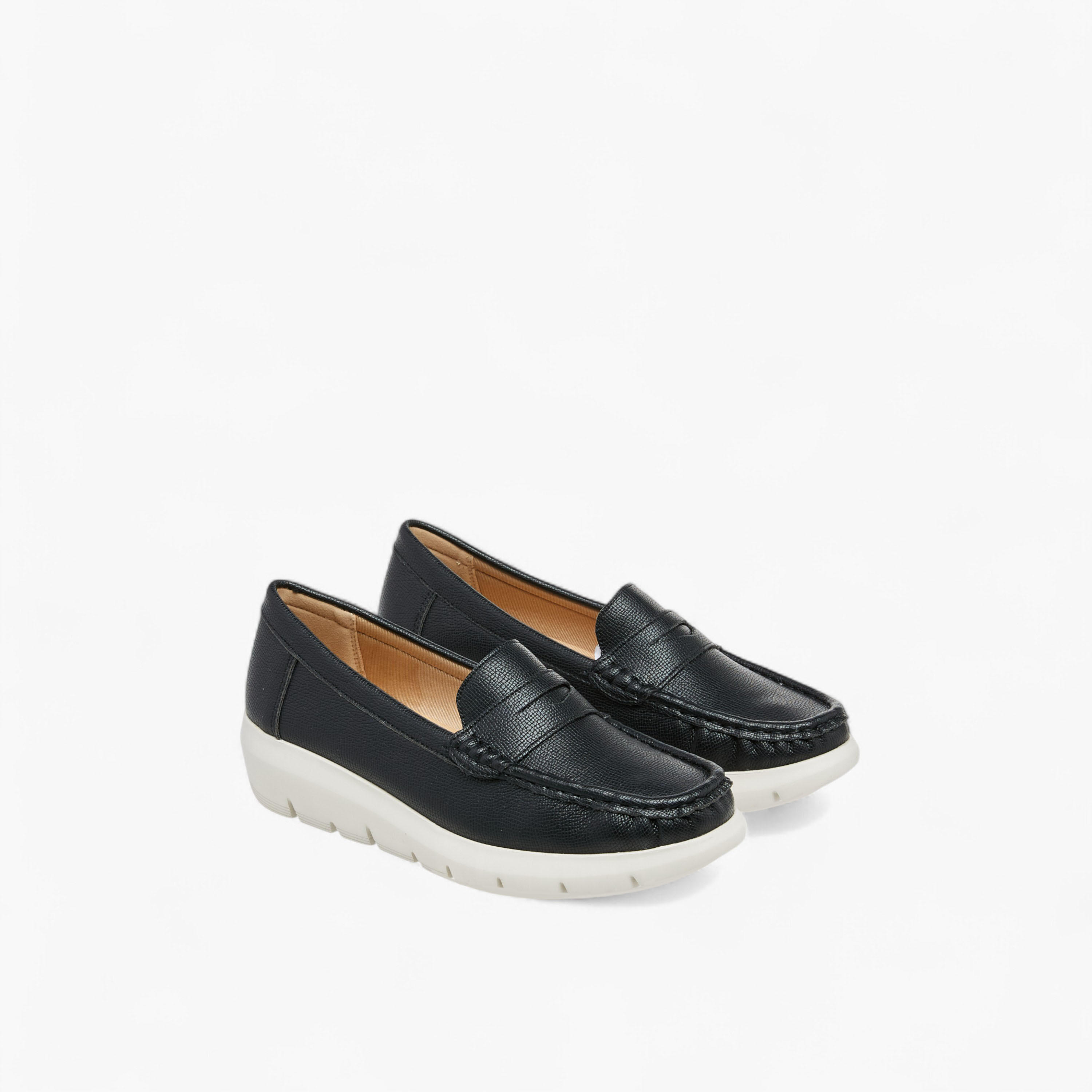 Le Confort Solid Slip-On Comfort Loafers with Wedge Heel-women-shoes-loafersandmoccasins-image-1