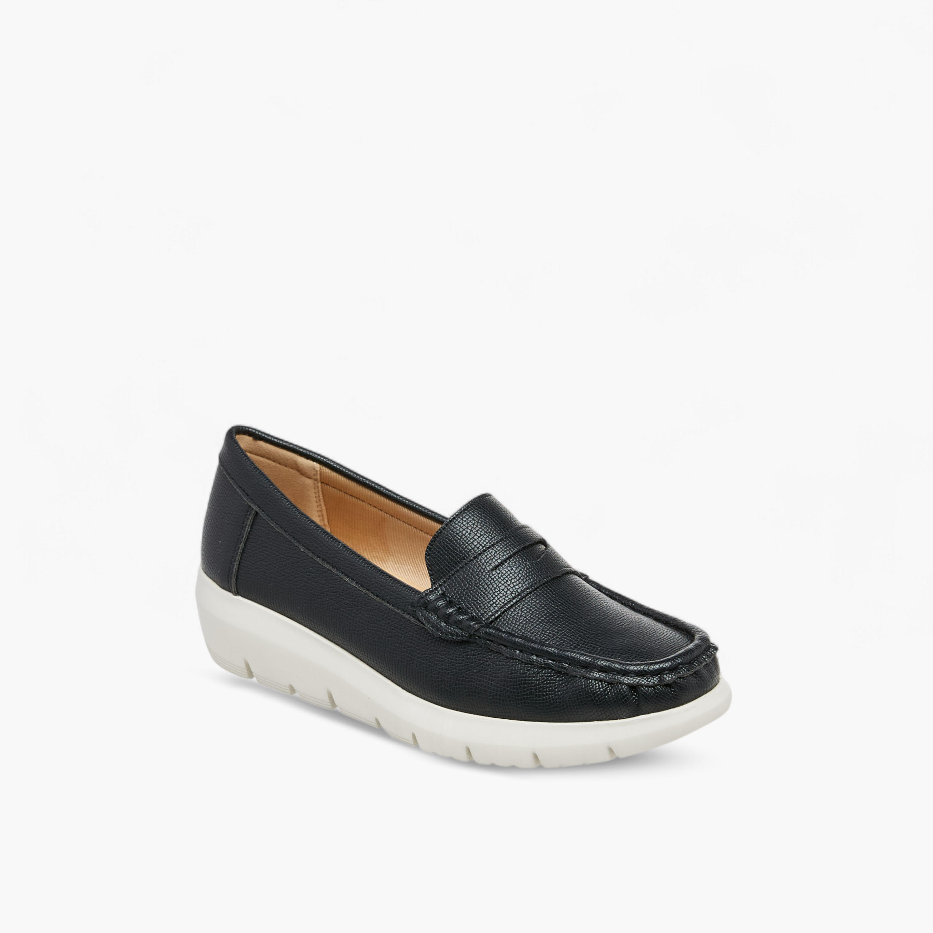 Le Confort Solid Slip-On Comfort Loafers with Wedge Heel-women-shoes-loafersandmoccasins-image-2