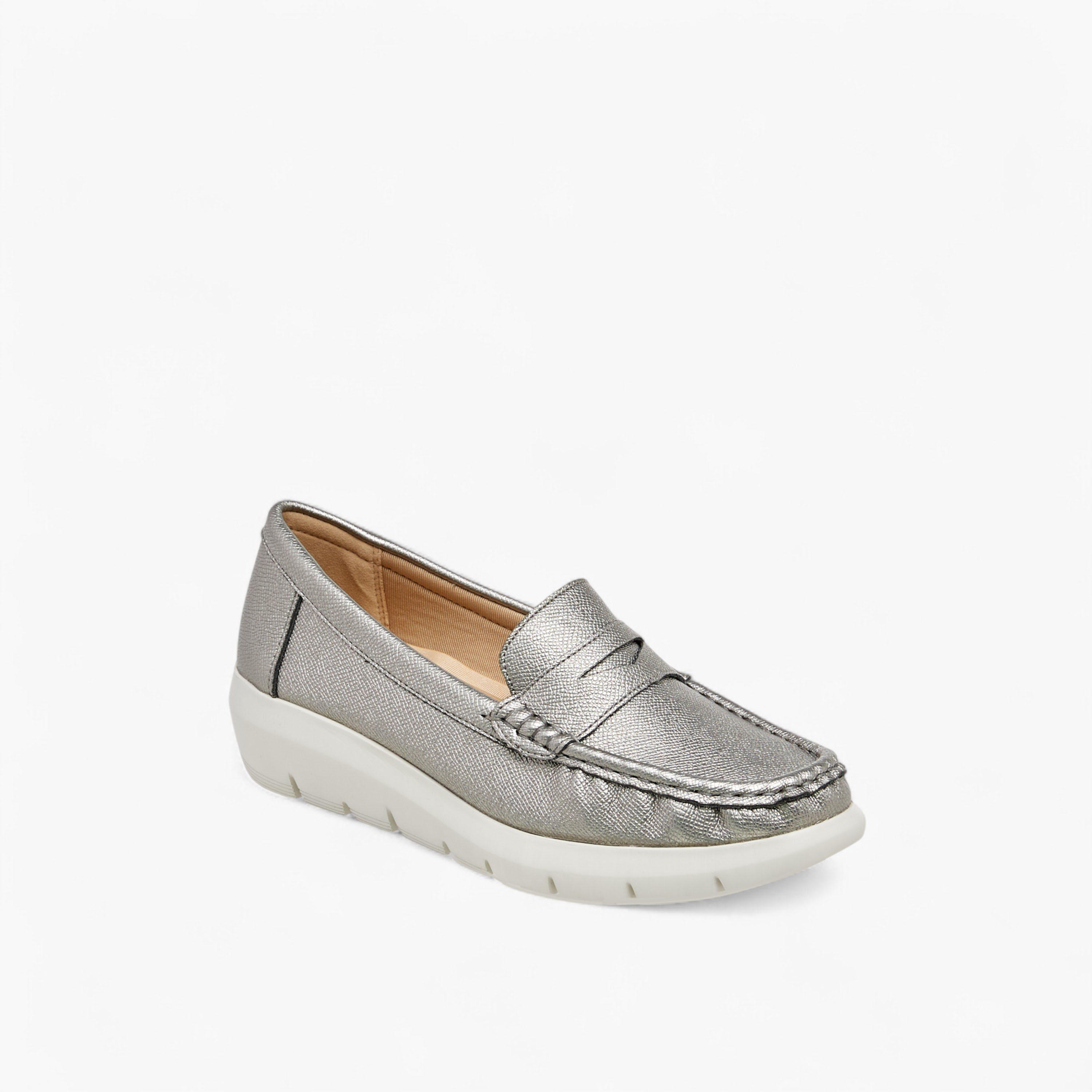 Le Confort Metallic Slip-On Loafers with Wedge Heels-women-shoes-loafersandmoccasins-image-2