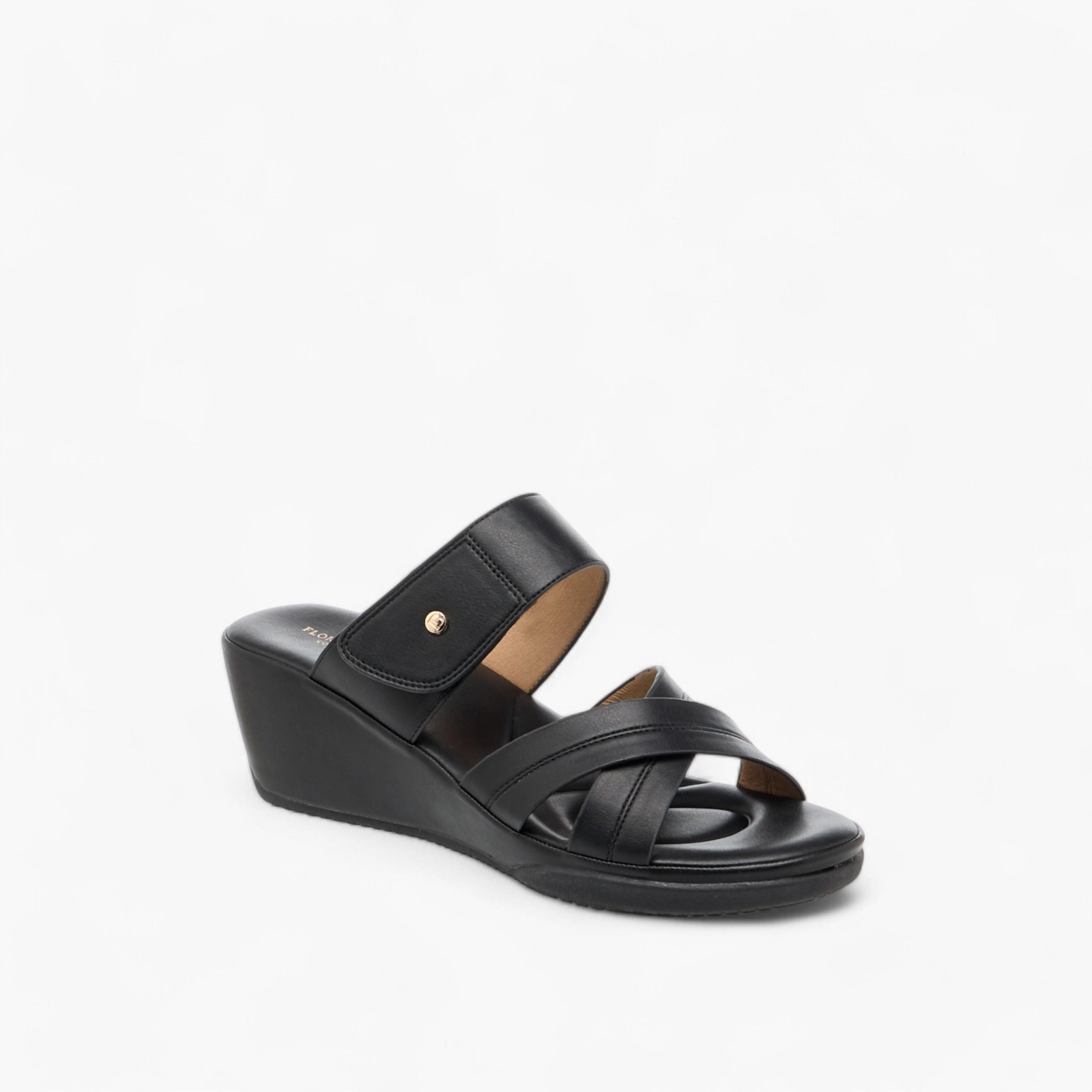 صندل مريح سهل الارتداء بارز الملمس بكعب ويدج من فلورا بيلا-women-shoes-sandals-heeled-image-2