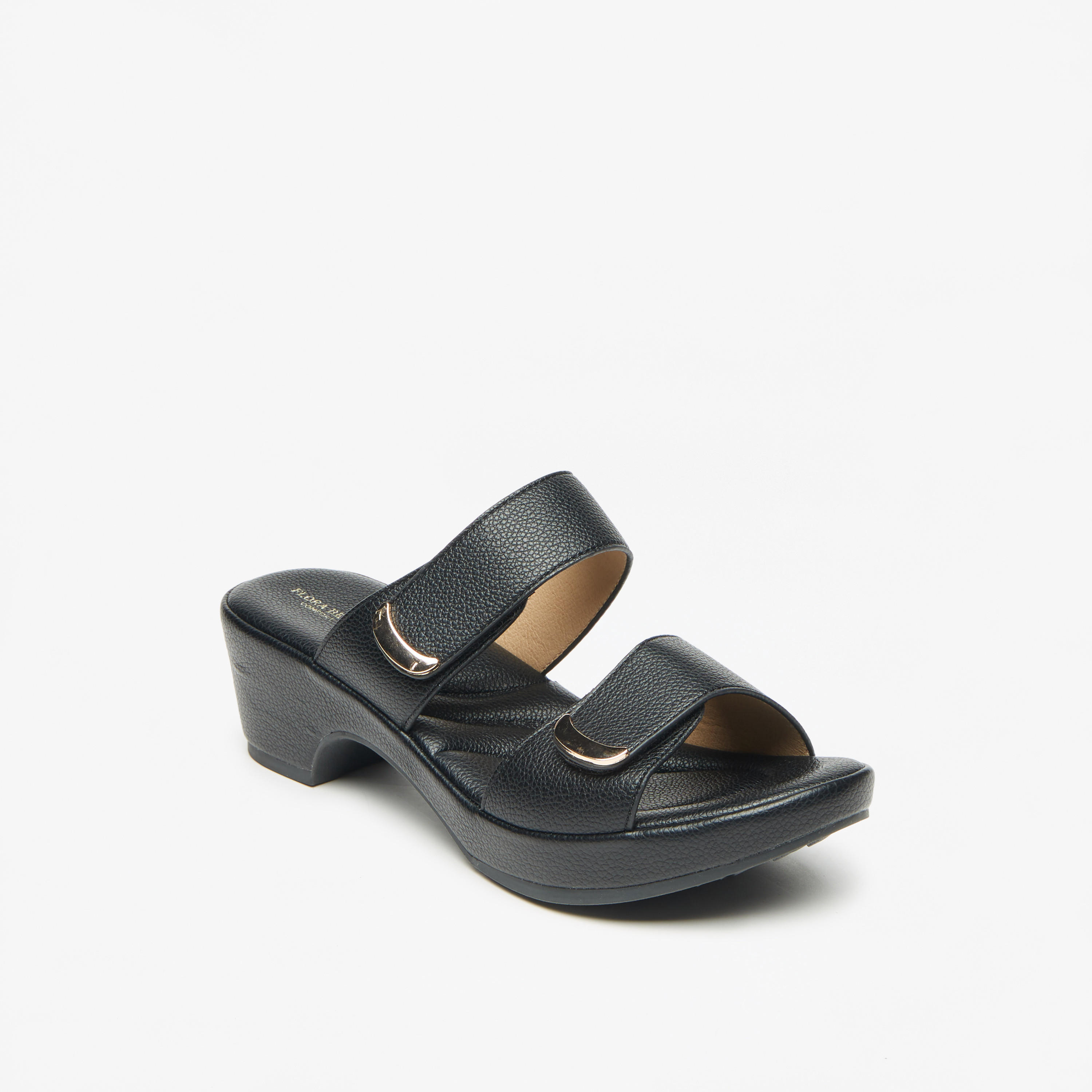 صندل بارز الملمس سهل الارتداء بكعب سميك من فلورا بيلا-women-shoes-sandals-heeled-image-1