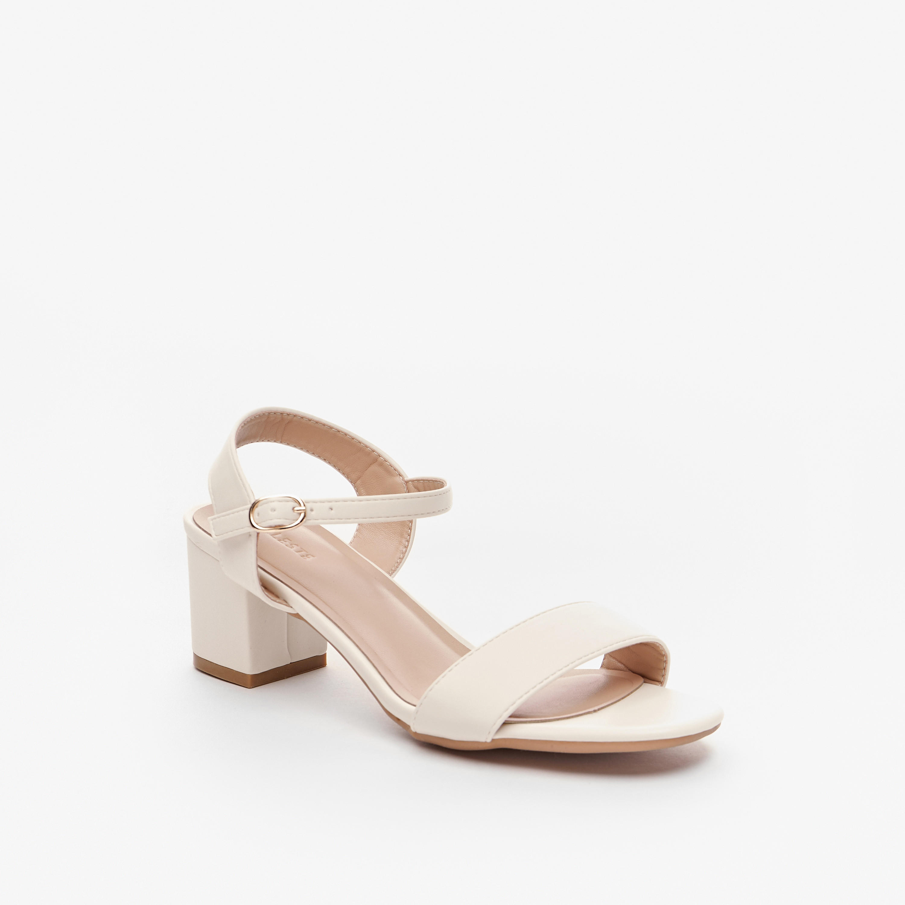 صندل سادة بكعب سميك وإبزيم إغلاق للنساء من سيليست-women-shoes-heels-image-1