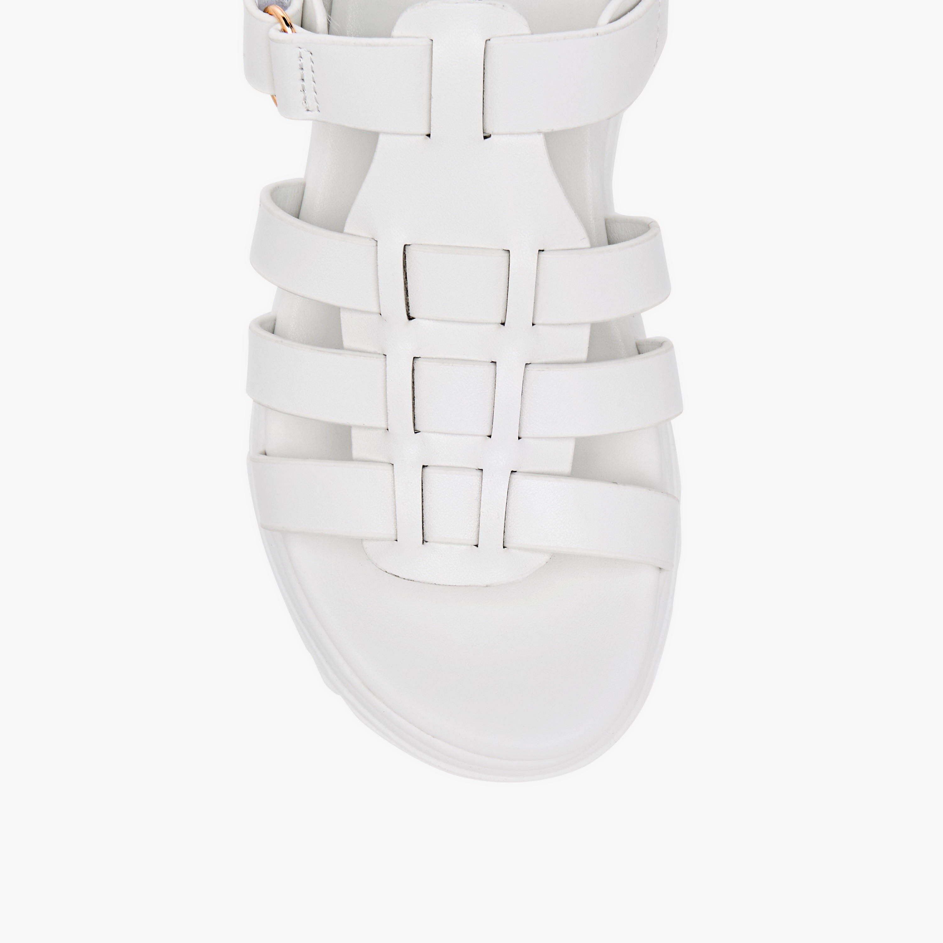 صندل سادة بنعل سميك وحزام وشرط إغلاق لاصق من لو كونفرت-girls-shoes-sandals-image-3