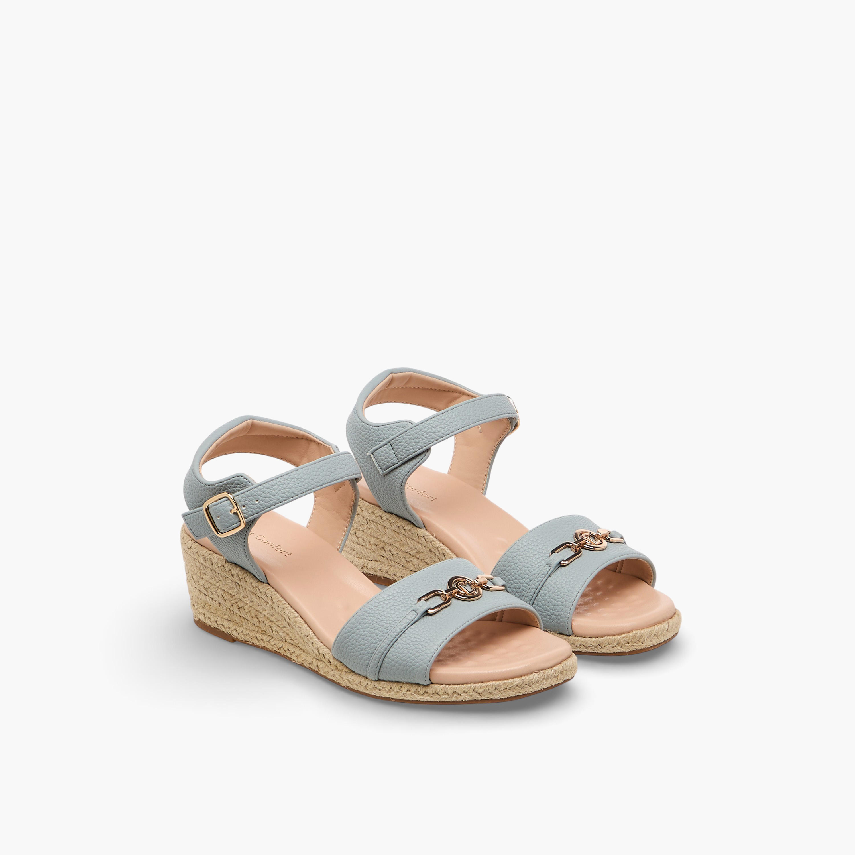 Le Confort Women Wedge Heel Sandals-women-shoes-sandals-heeled-image-1