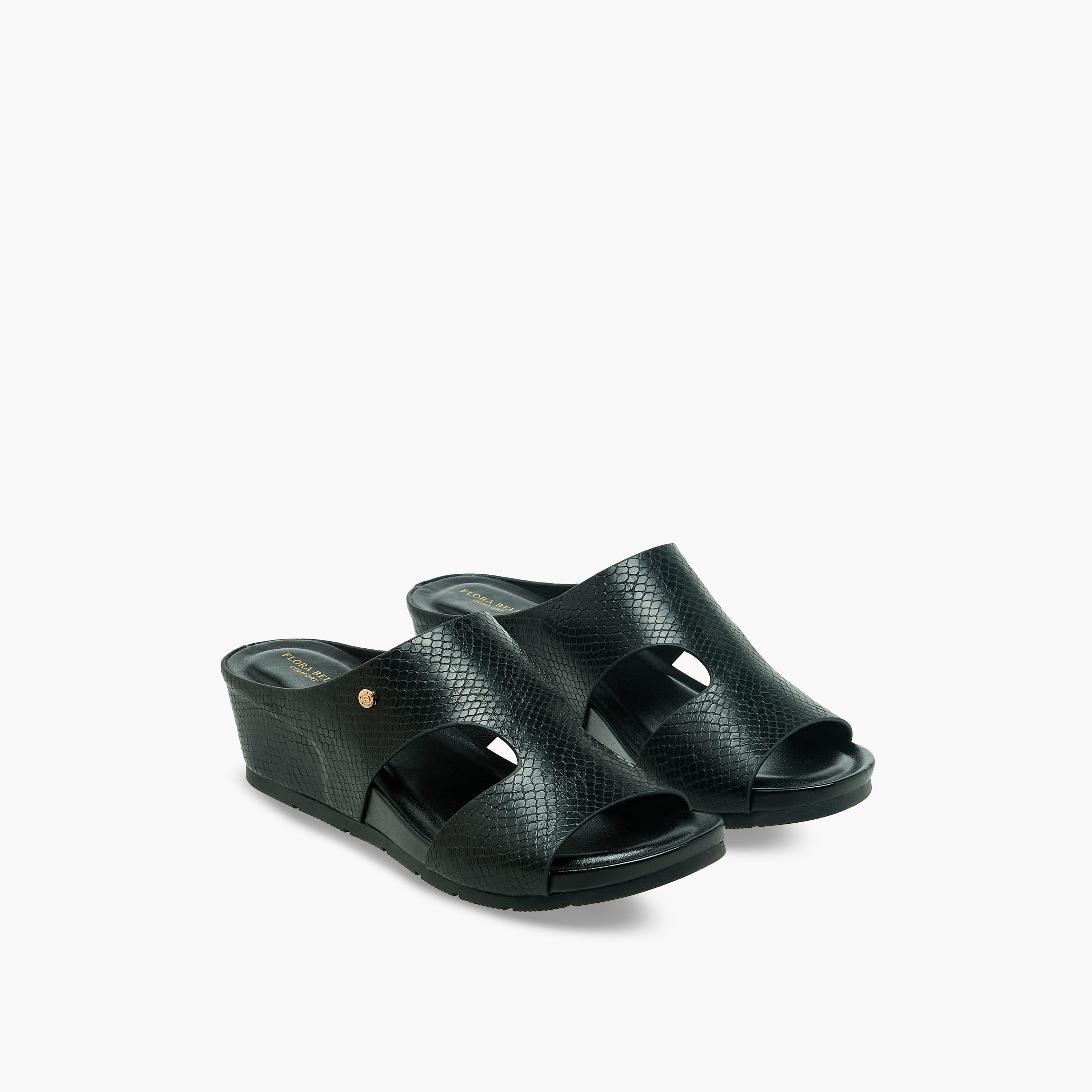 Flora Bella Women Textured Wedge Heel Sandals-women-shoes-sandals-heeled-image-1