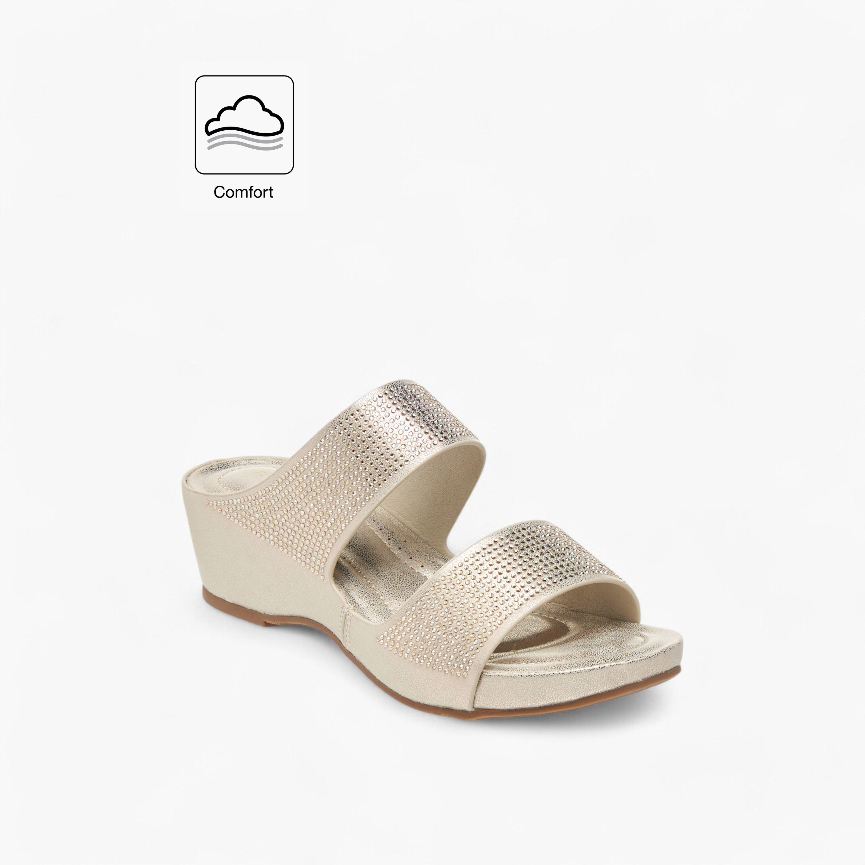 Flora Bella Embellished Slip-On Comfort Sandals with Wedge Heels-women-shoes-sandals-heeled-image-2