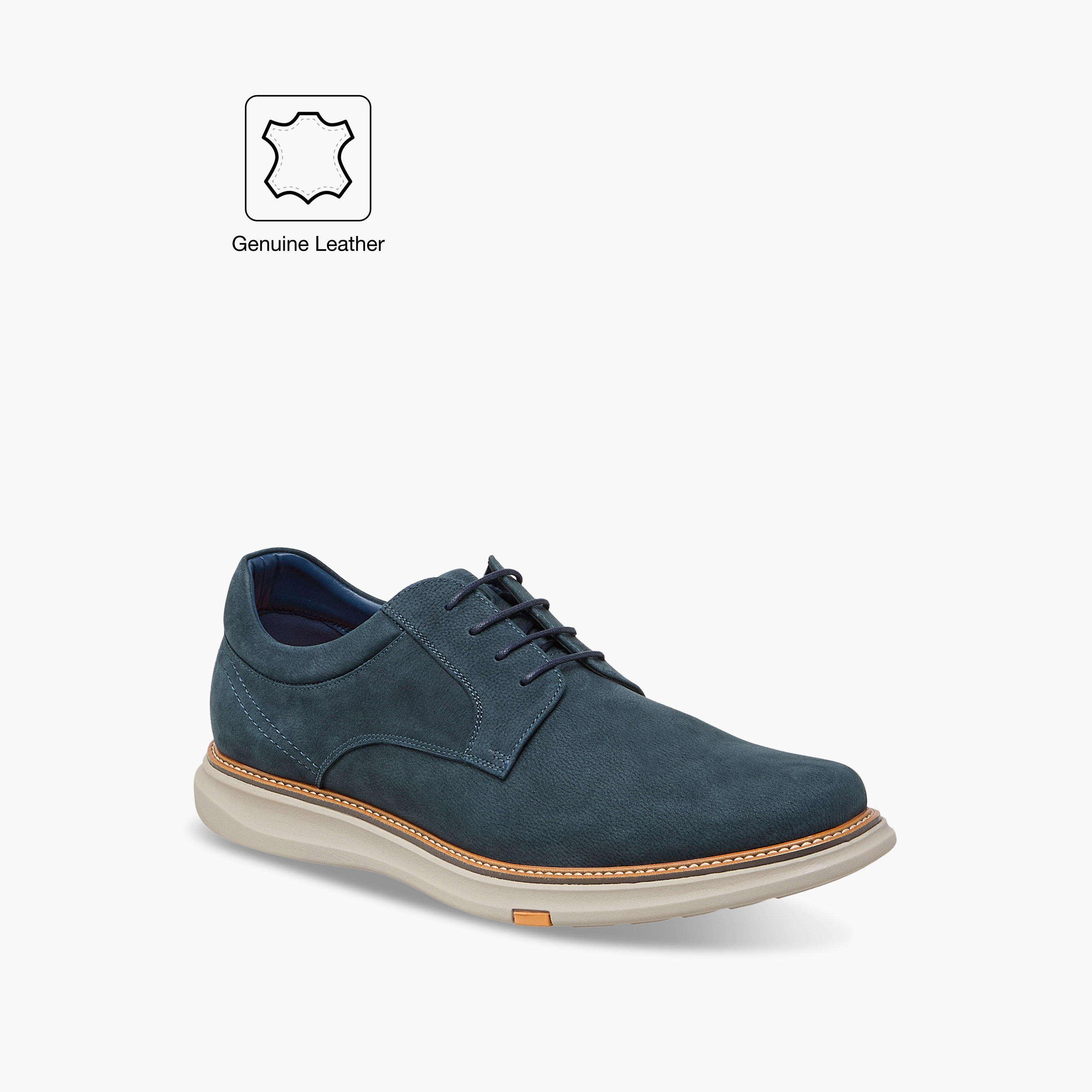 Le Confort Leather Solid Lace-Up Sneakers-men-shoes-sneakers-image-2